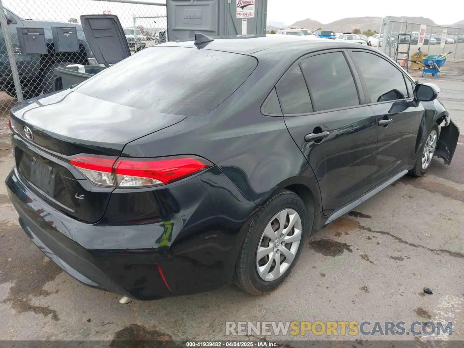 4 fotografías del automóvil dañado JTDEPRAE9LJ041919 TOYOTA COROLLA 2020