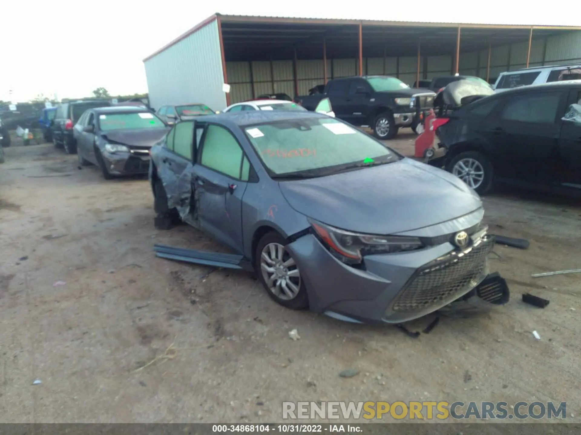 1 fotografías del automóvil dañado JTDEPRAE9LJ042410 TOYOTA COROLLA 2020