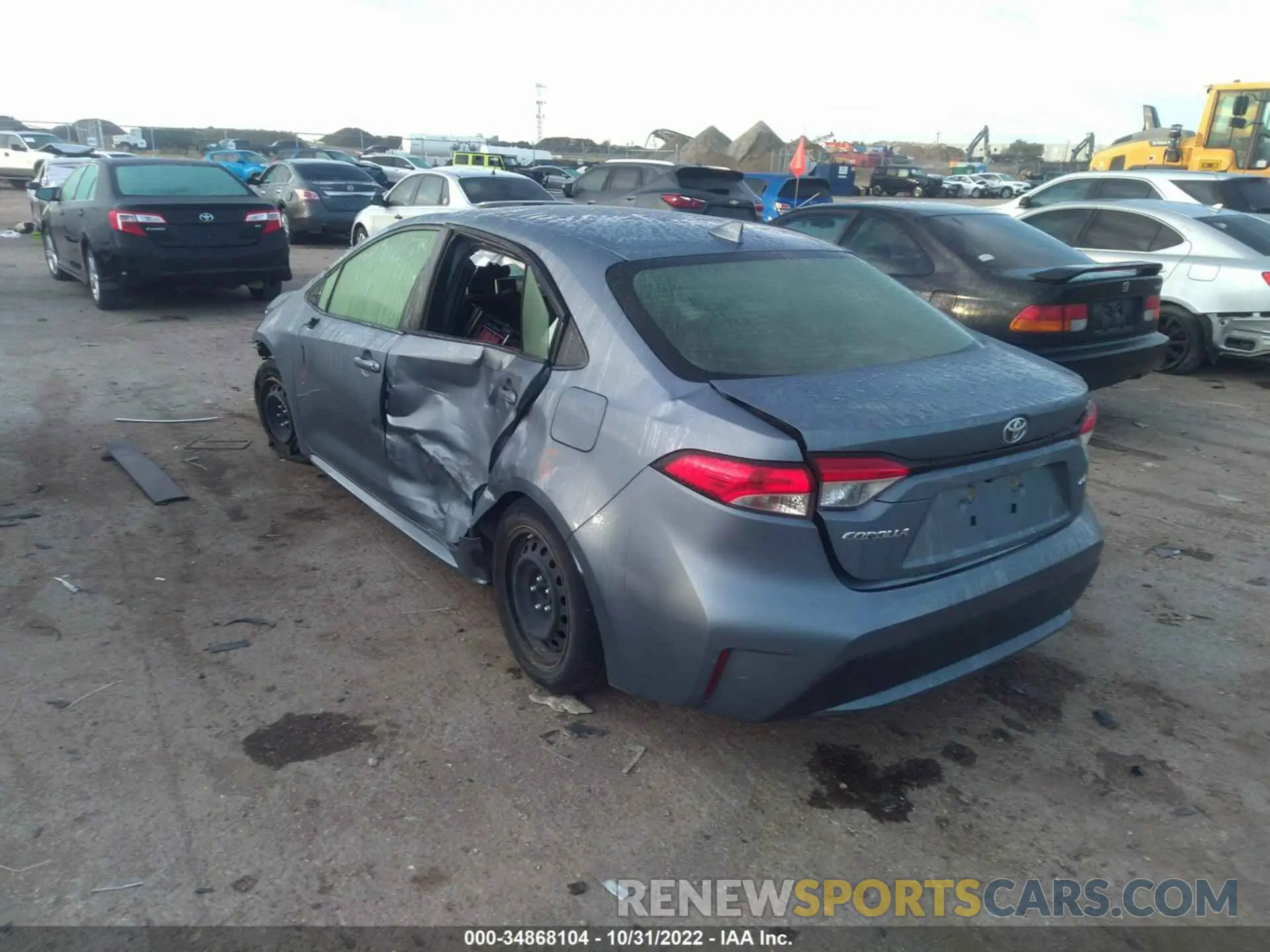 3 fotografías del automóvil dañado JTDEPRAE9LJ042410 TOYOTA COROLLA 2020