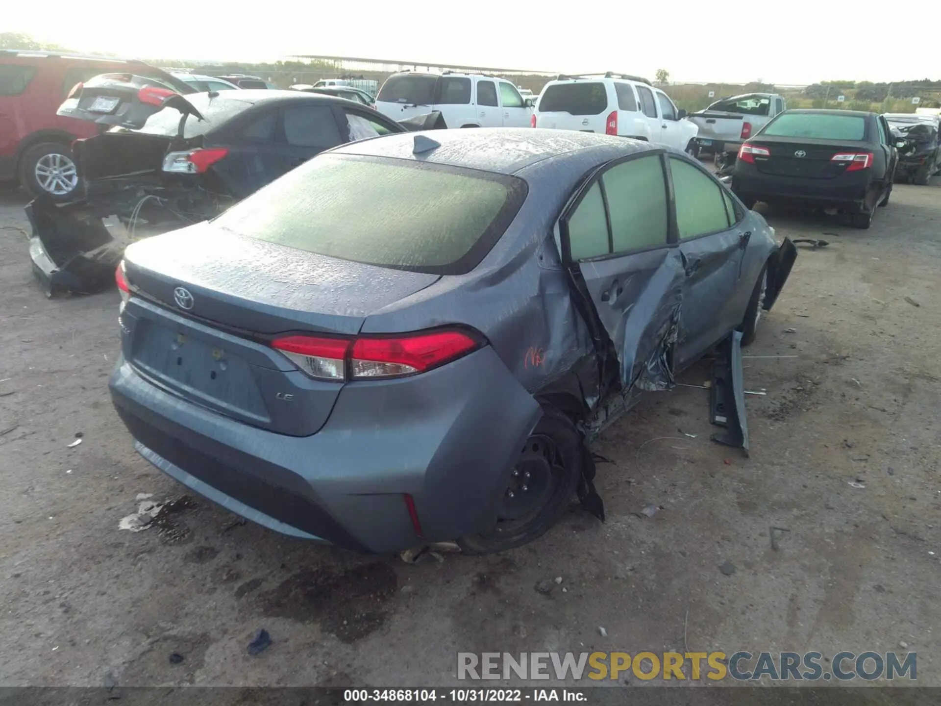 4 fotografías del automóvil dañado JTDEPRAE9LJ042410 TOYOTA COROLLA 2020