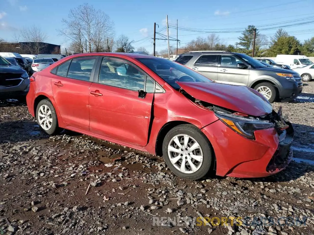4 fotografías del automóvil dañado JTDEPRAE9LJ043959 TOYOTA COROLLA 2020
