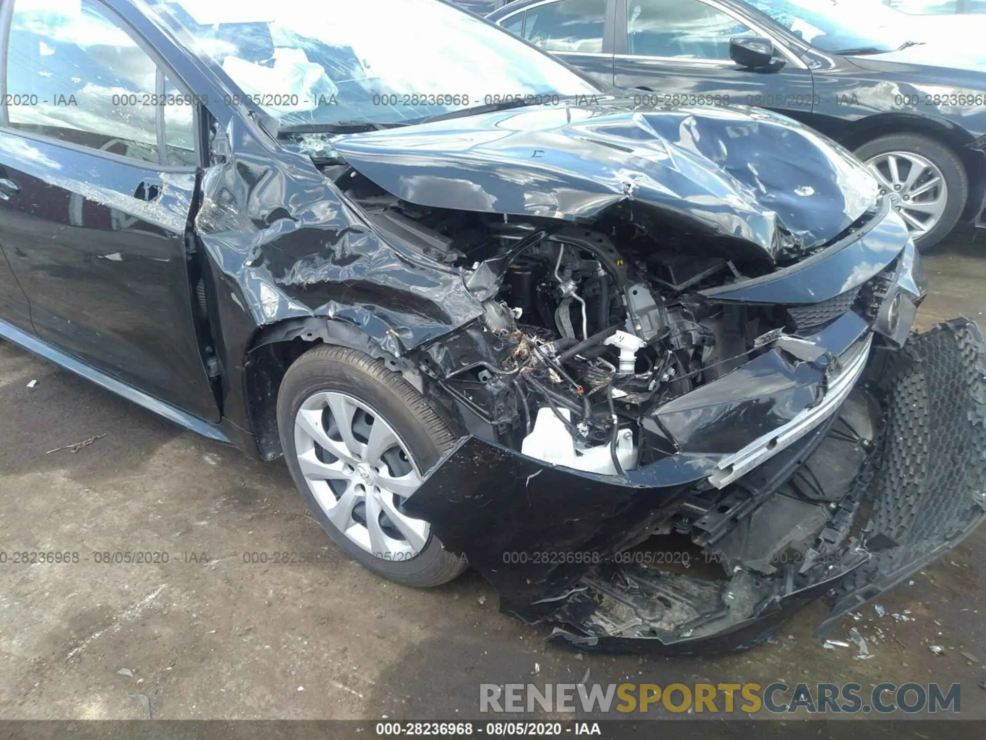 6 fotografías del automóvil dañado JTDEPRAE9LJ045694 TOYOTA COROLLA 2020