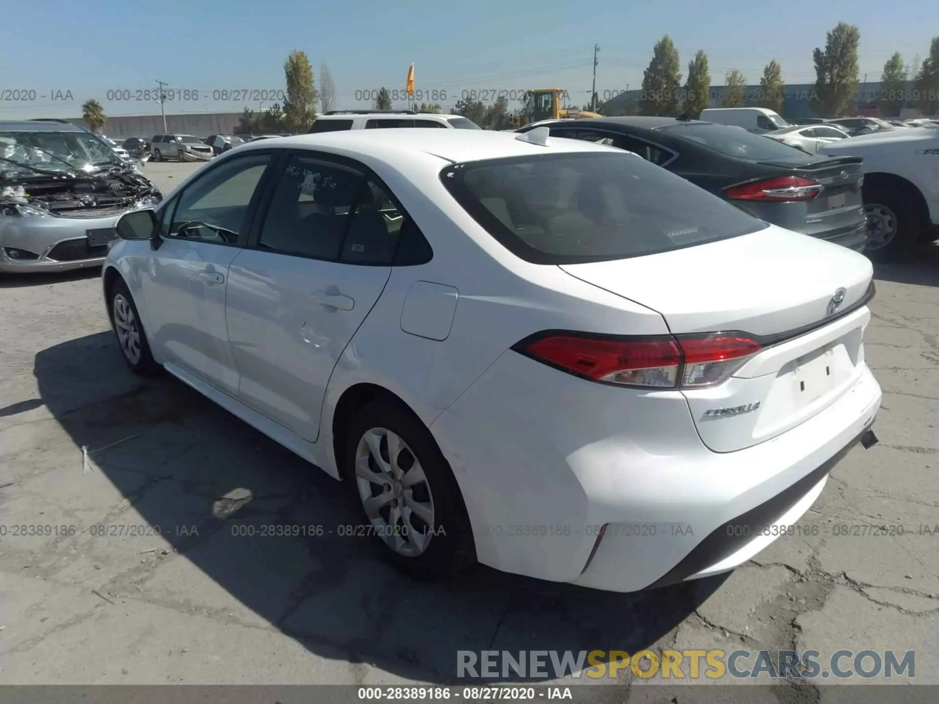 3 fotografías del automóvil dañado JTDEPRAE9LJ046005 TOYOTA COROLLA 2020