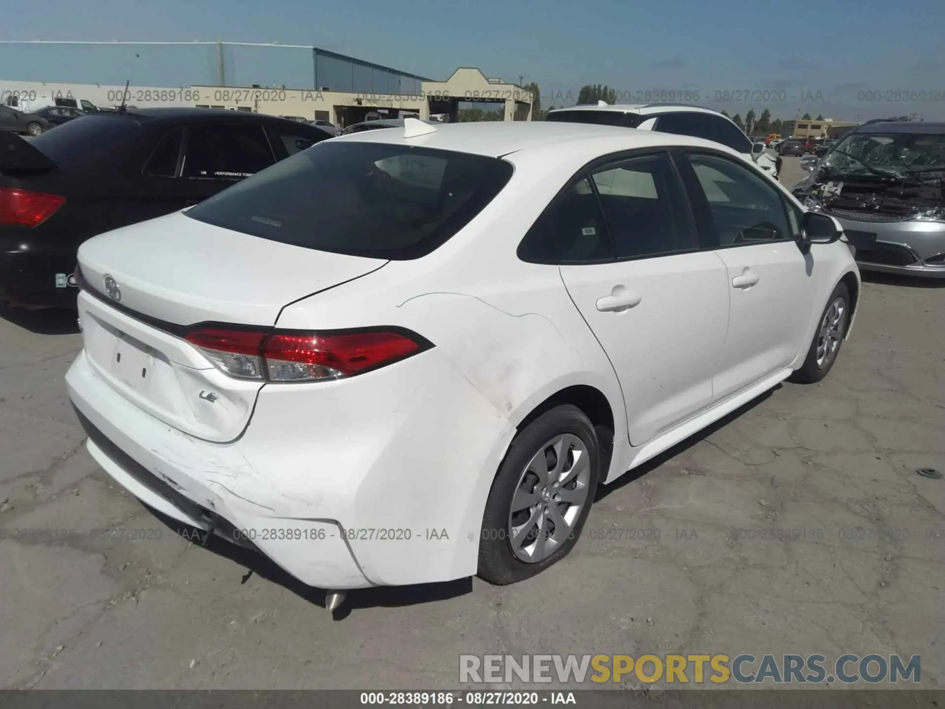 4 fotografías del automóvil dañado JTDEPRAE9LJ046005 TOYOTA COROLLA 2020