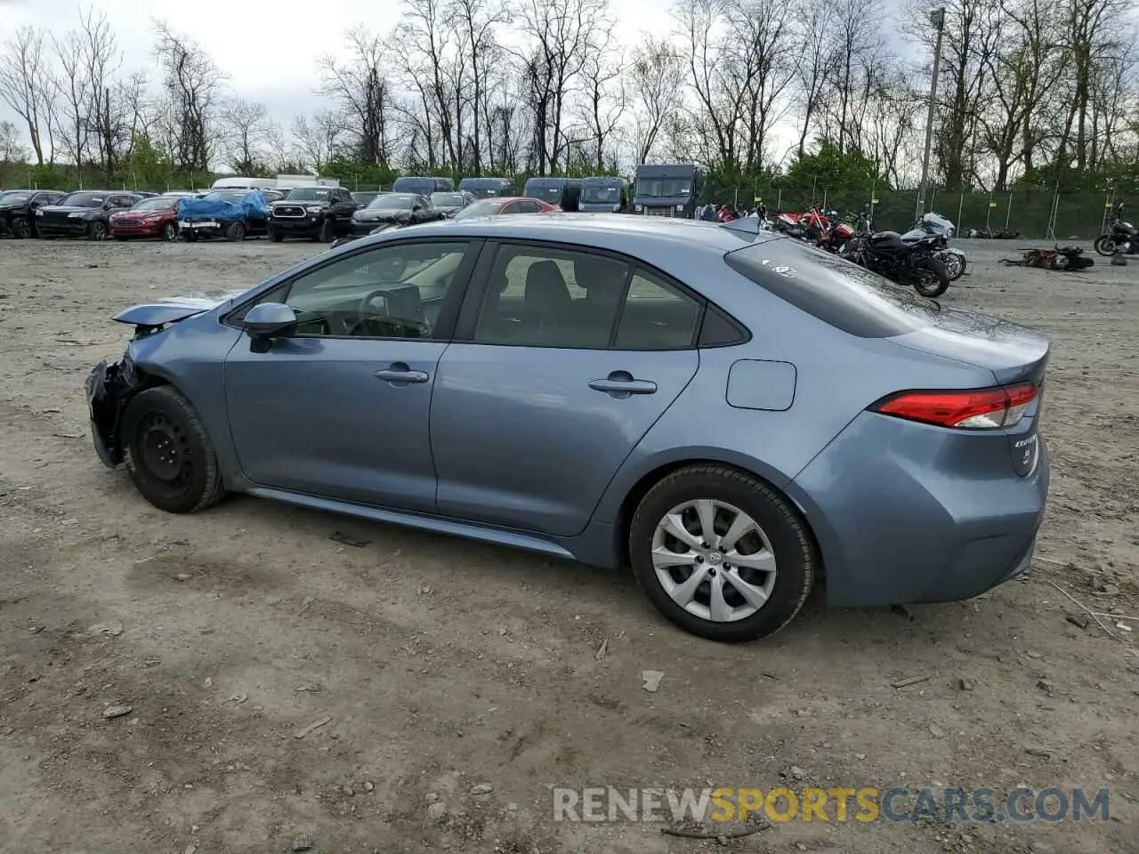 2 fotografías del automóvil dañado JTDEPRAE9LJ047610 TOYOTA COROLLA 2020
