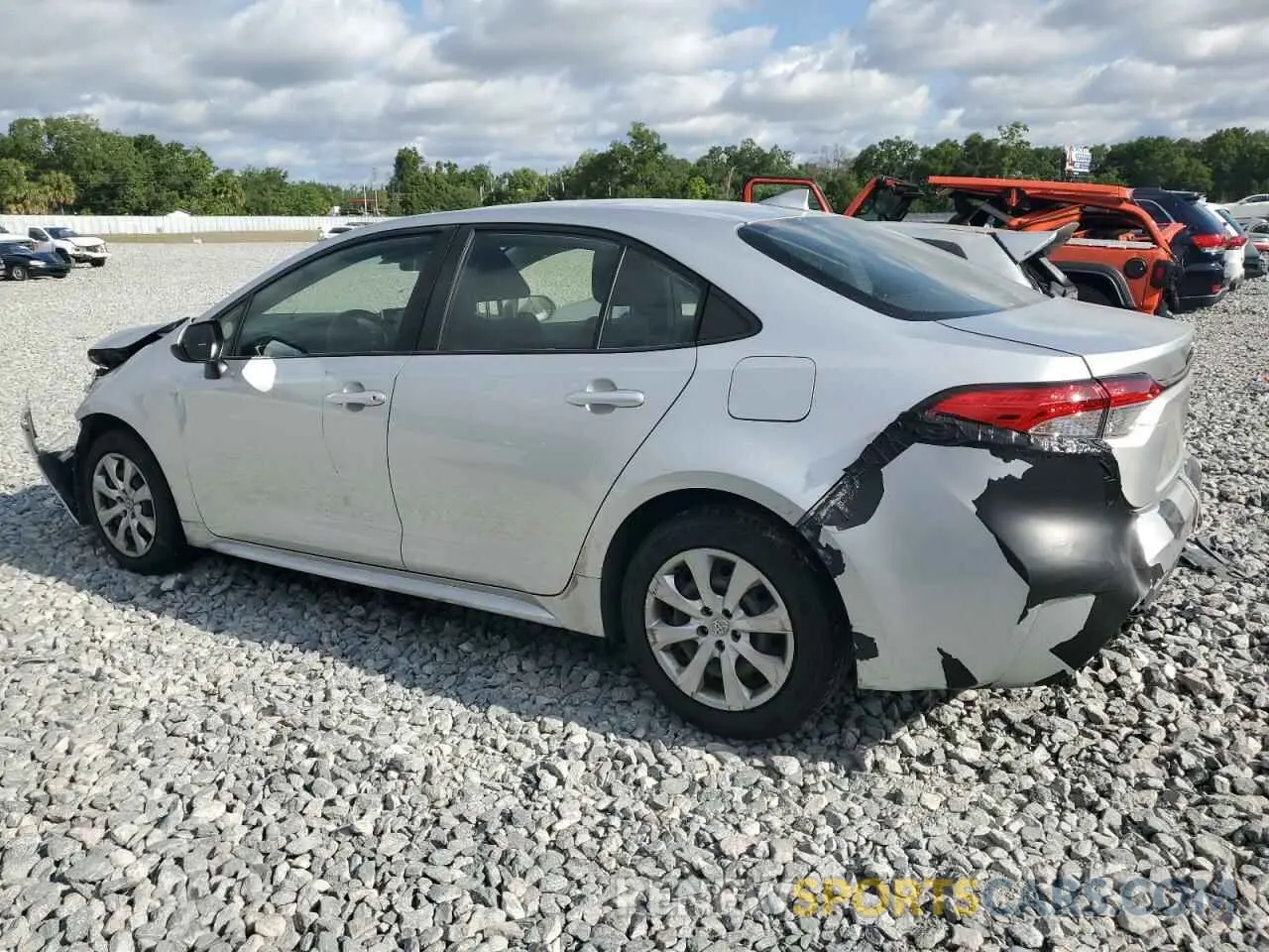 2 fotografías del automóvil dañado JTDEPRAE9LJ048563 TOYOTA COROLLA 2020