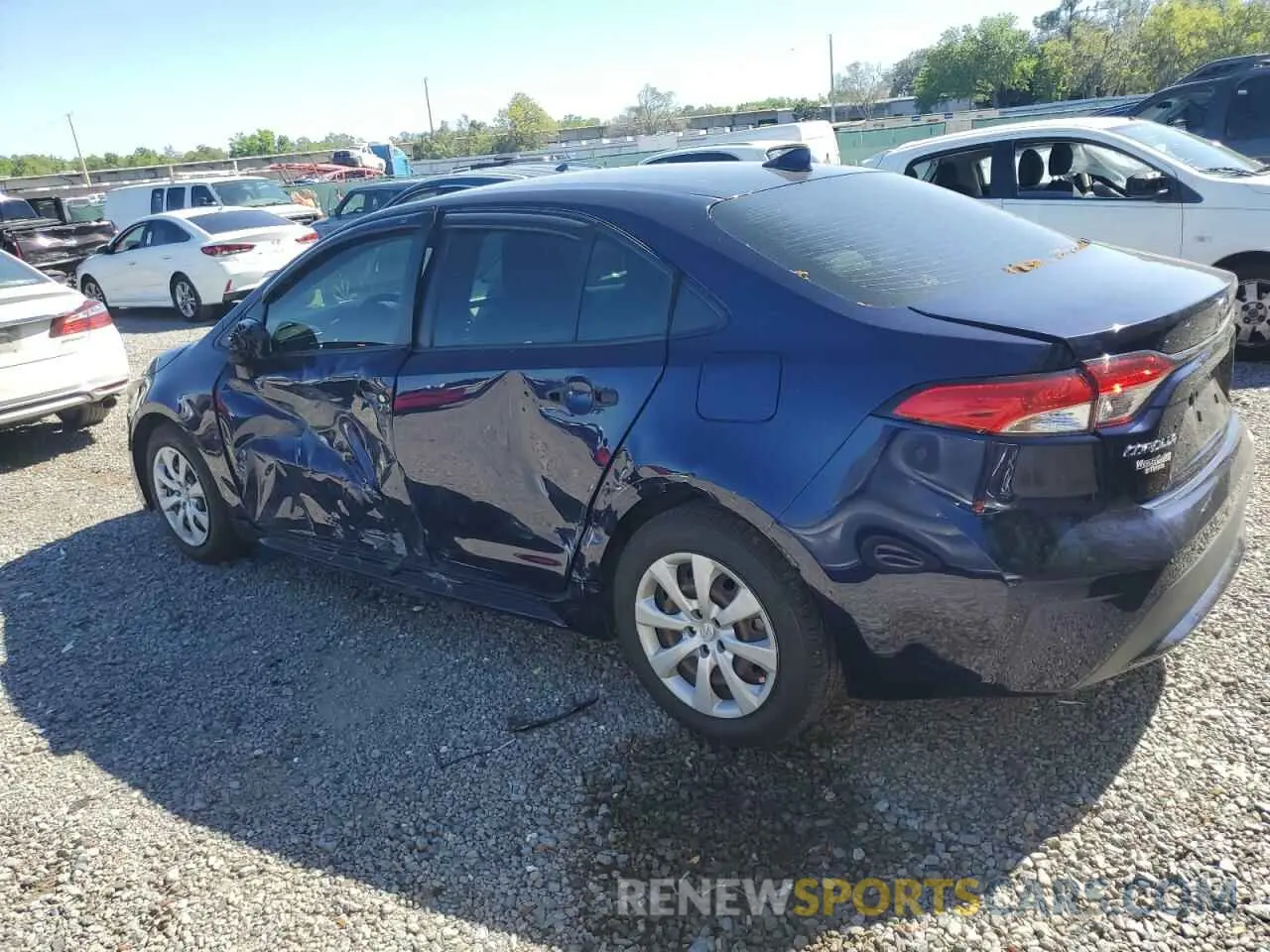 2 fotografías del automóvil dañado JTDEPRAE9LJ052709 TOYOTA COROLLA 2020
