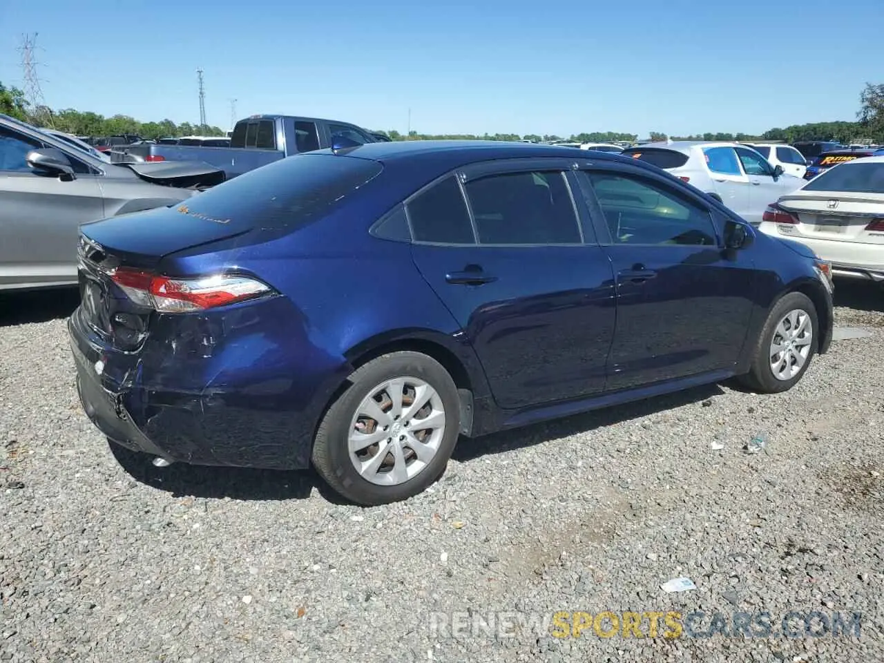 3 fotografías del automóvil dañado JTDEPRAE9LJ052709 TOYOTA COROLLA 2020