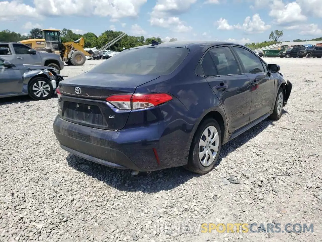 4 fotografías del automóvil dañado JTDEPRAE9LJ053200 TOYOTA COROLLA 2020