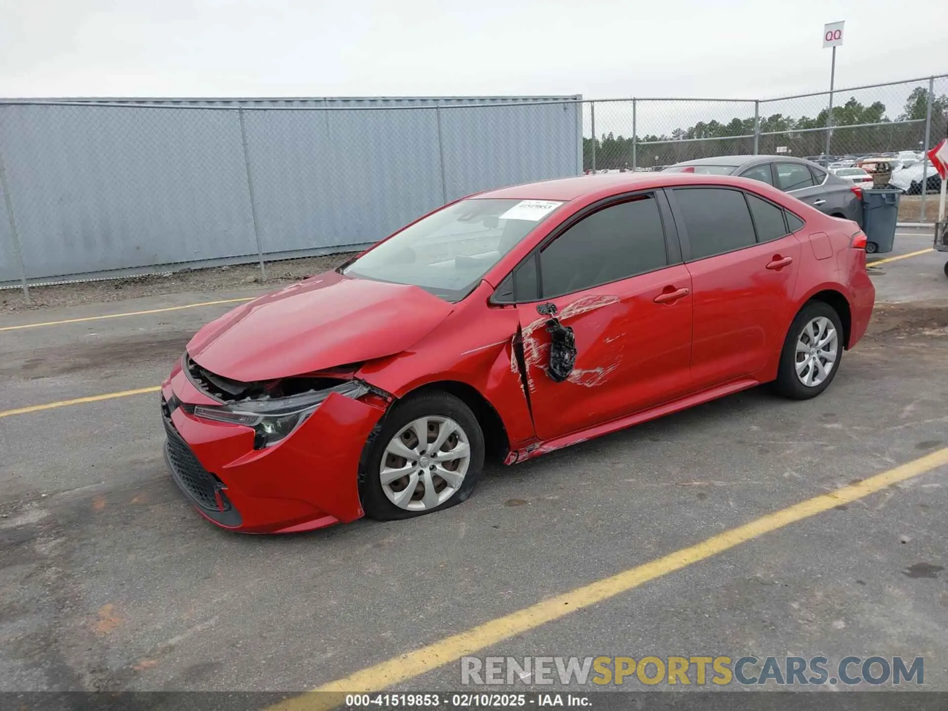 2 fotografías del automóvil dañado JTDEPRAE9LJ056033 TOYOTA COROLLA 2020