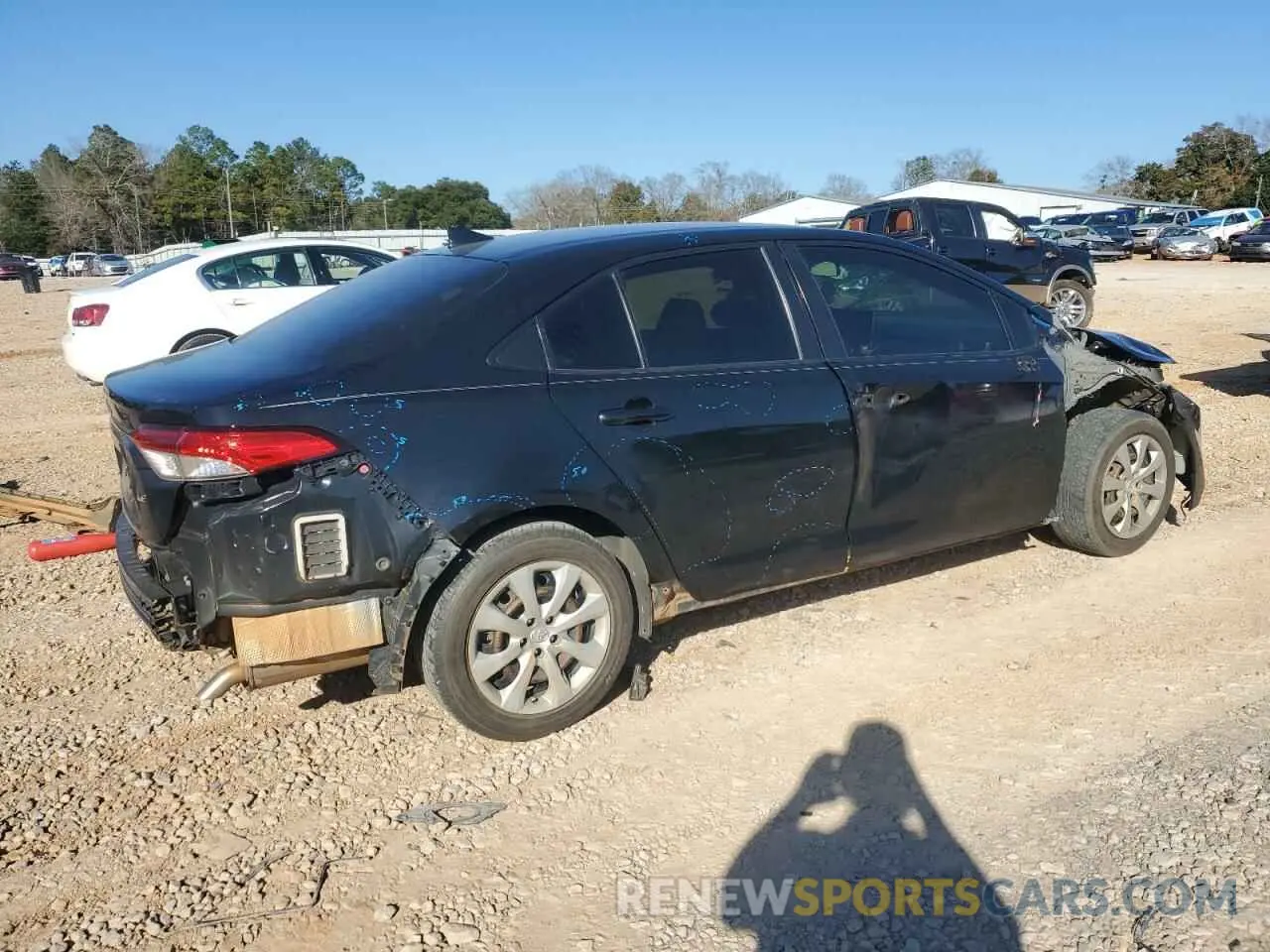 3 fotografías del automóvil dañado JTDEPRAE9LJ057506 TOYOTA COROLLA 2020