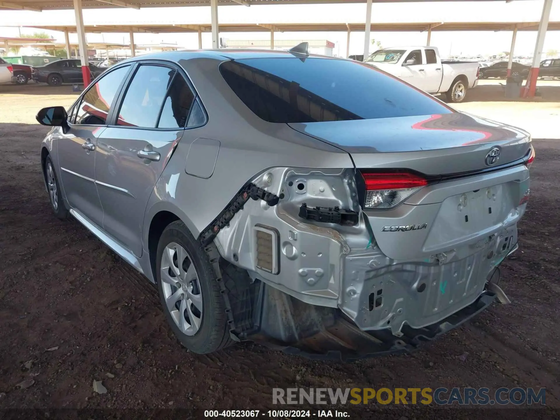 3 fotografías del automóvil dañado JTDEPRAE9LJ060292 TOYOTA COROLLA 2020