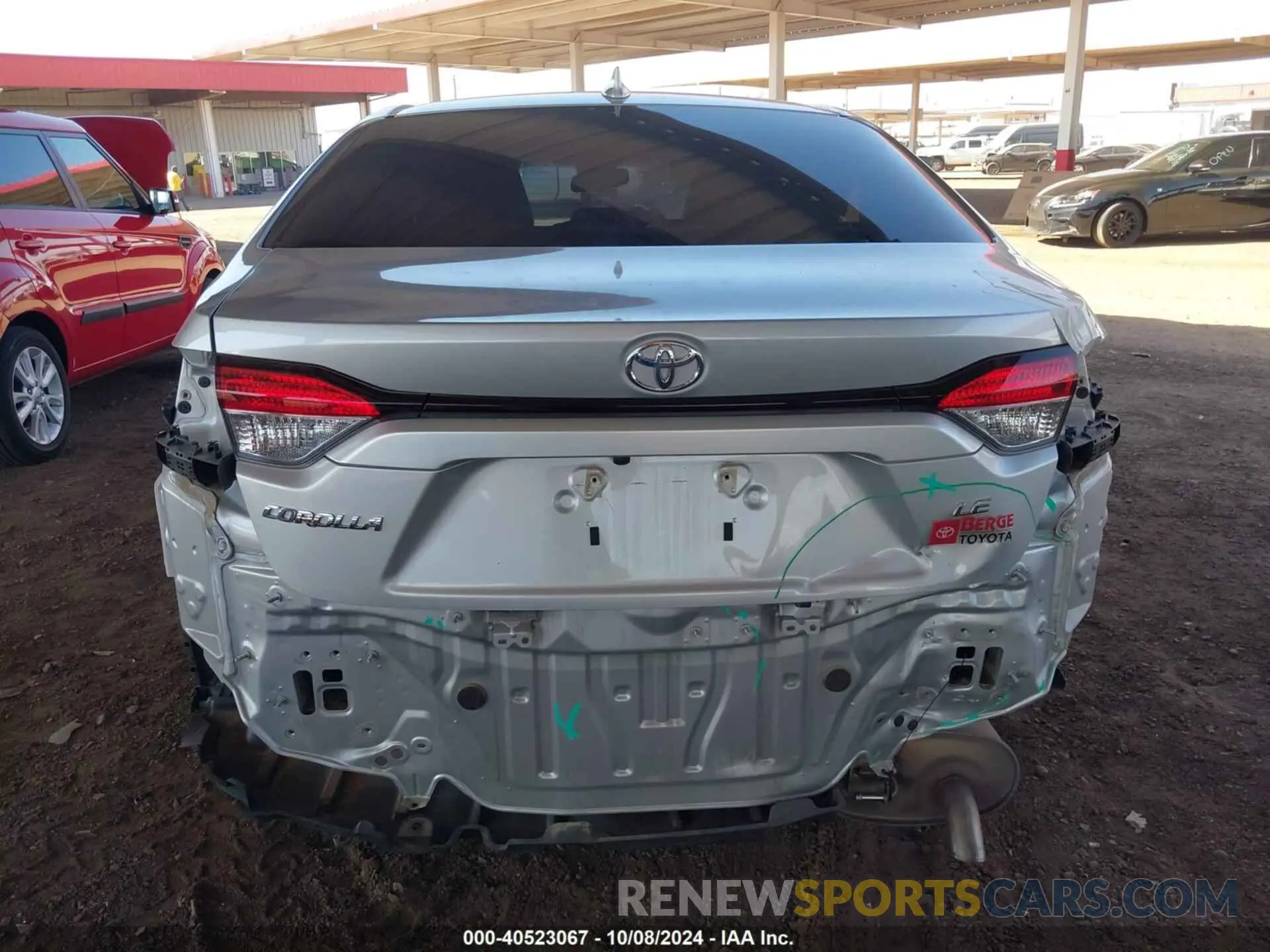 6 fotografías del automóvil dañado JTDEPRAE9LJ060292 TOYOTA COROLLA 2020
