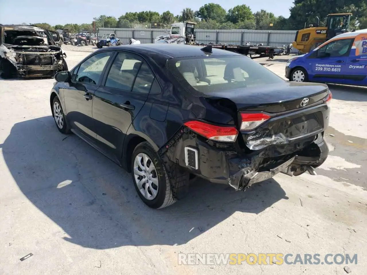 3 fotografías del automóvil dañado JTDEPRAE9LJ067131 TOYOTA COROLLA 2020