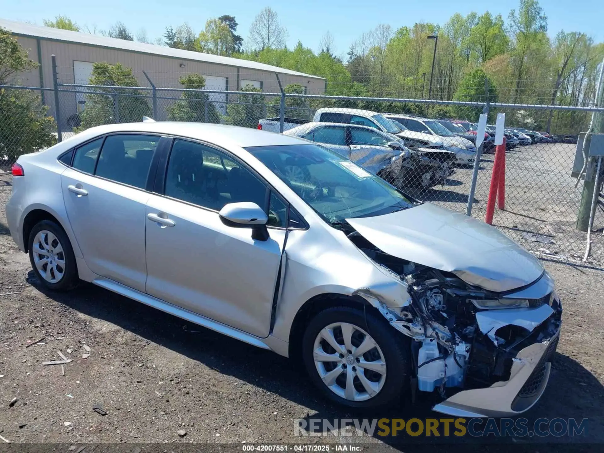 1 fotografías del automóvil dañado JTDEPRAE9LJ078792 TOYOTA COROLLA 2020