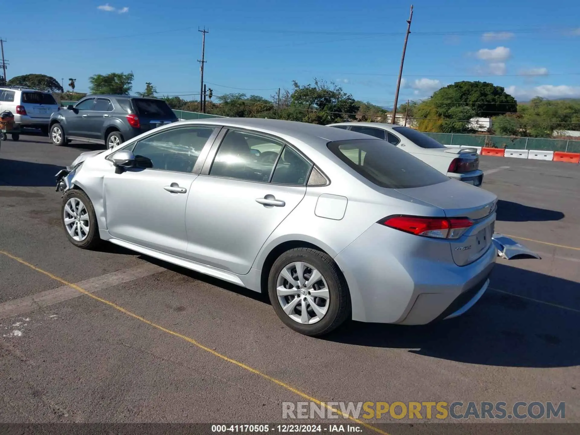 3 fotografías del automóvil dañado JTDEPRAE9LJ081188 TOYOTA COROLLA 2020