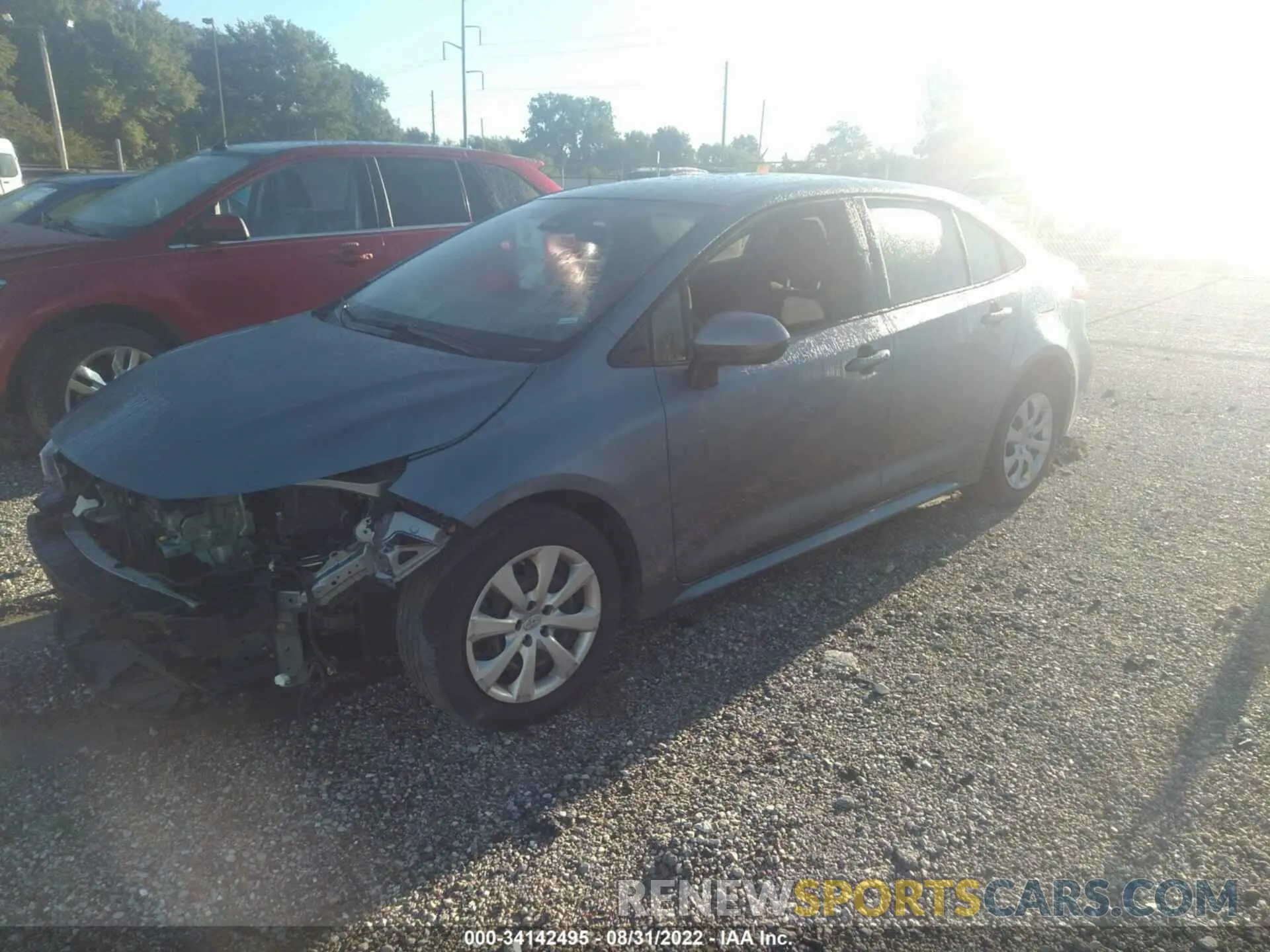 2 fotografías del automóvil dañado JTDEPRAE9LJ096919 TOYOTA COROLLA 2020