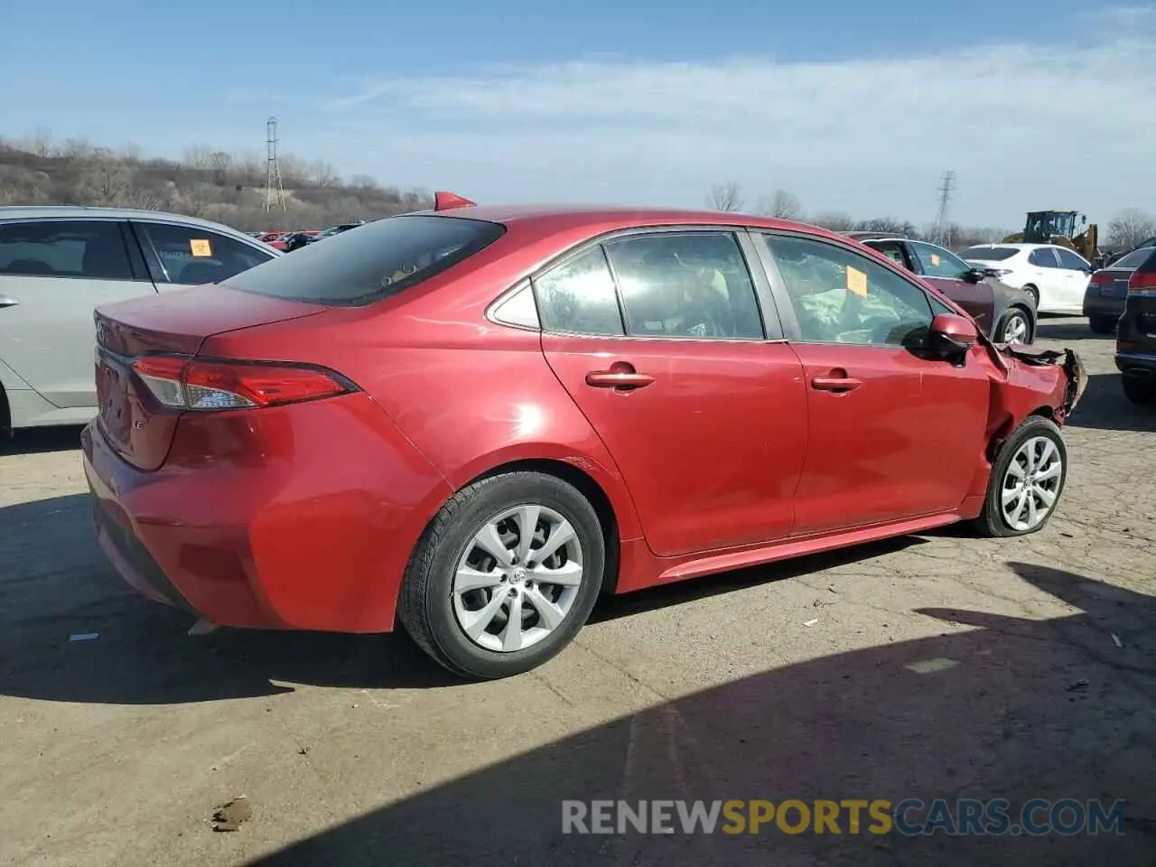 3 fotografías del automóvil dañado JTDEPRAE9LJ101763 TOYOTA COROLLA 2020