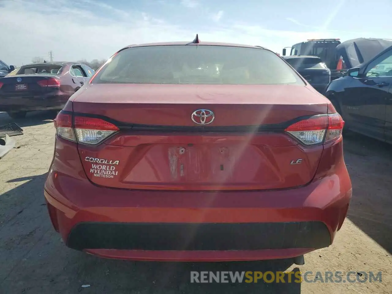 6 fotografías del automóvil dañado JTDEPRAE9LJ101763 TOYOTA COROLLA 2020