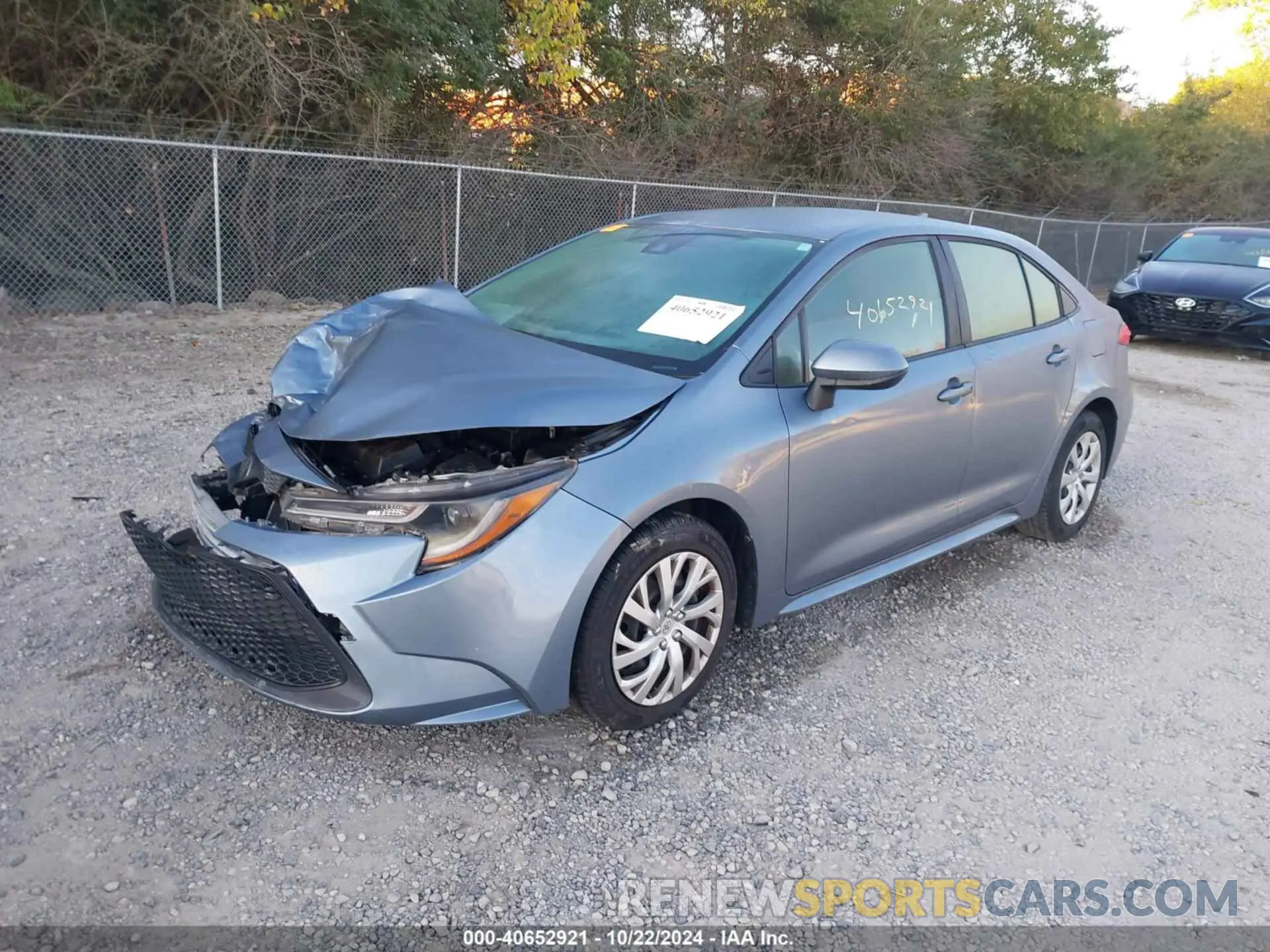 2 fotografías del automóvil dañado JTDEPRAE9LJ102895 TOYOTA COROLLA 2020