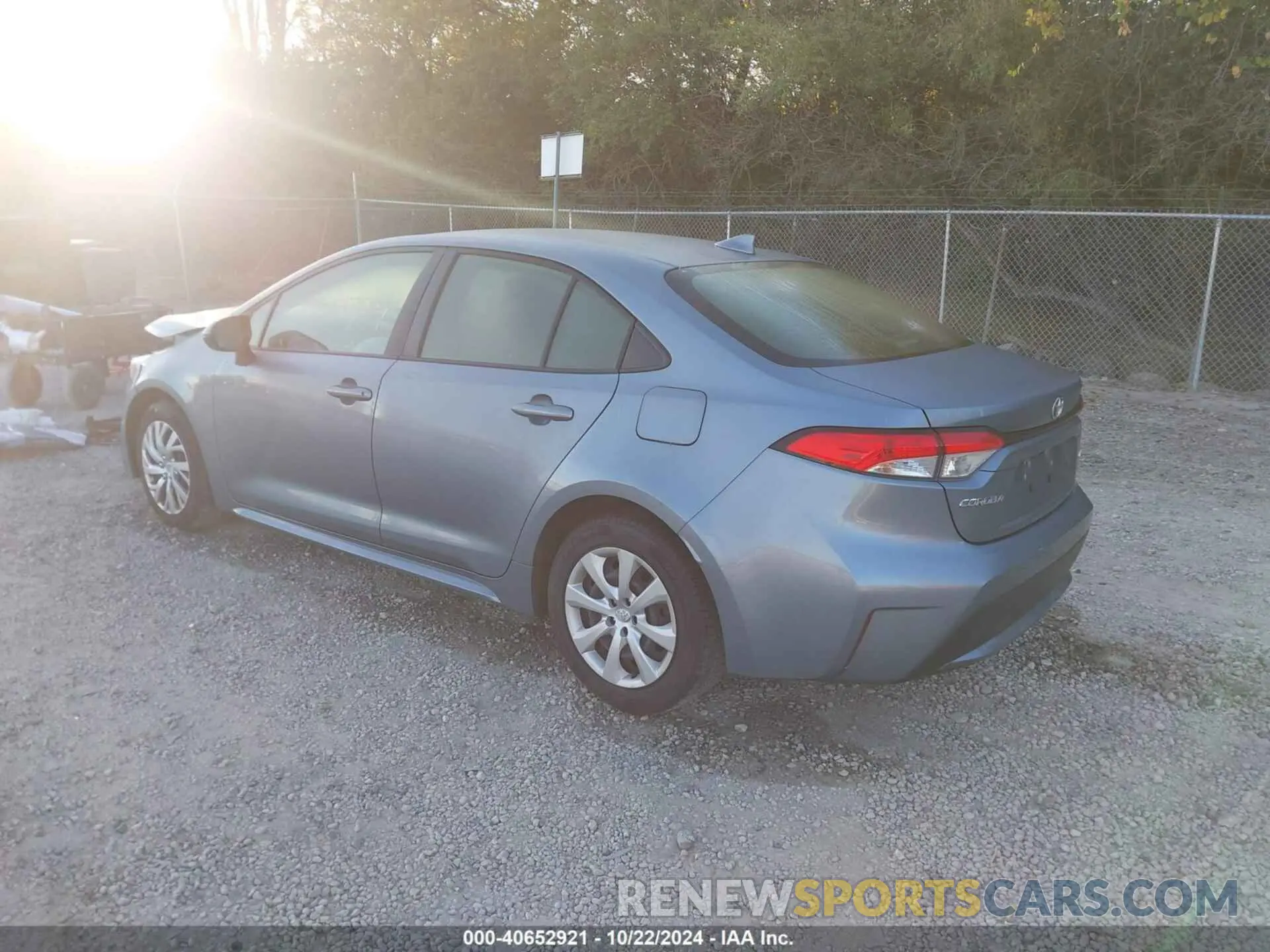 3 fotografías del automóvil dañado JTDEPRAE9LJ102895 TOYOTA COROLLA 2020