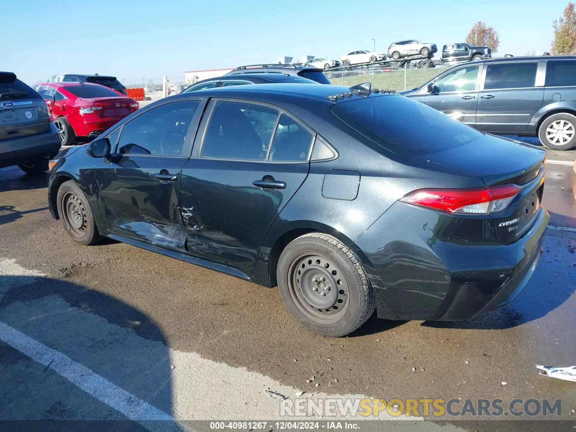 3 fotografías del automóvil dañado JTDEPRAE9LJ104291 TOYOTA COROLLA 2020