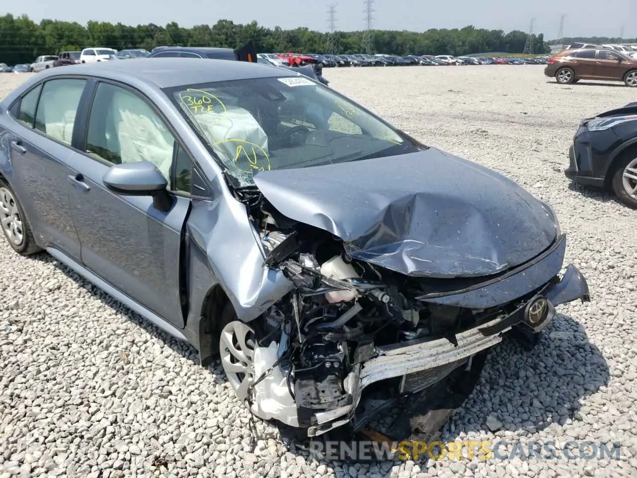 1 fotografías del automóvil dañado JTDEPRAE9LJ110530 TOYOTA COROLLA 2020