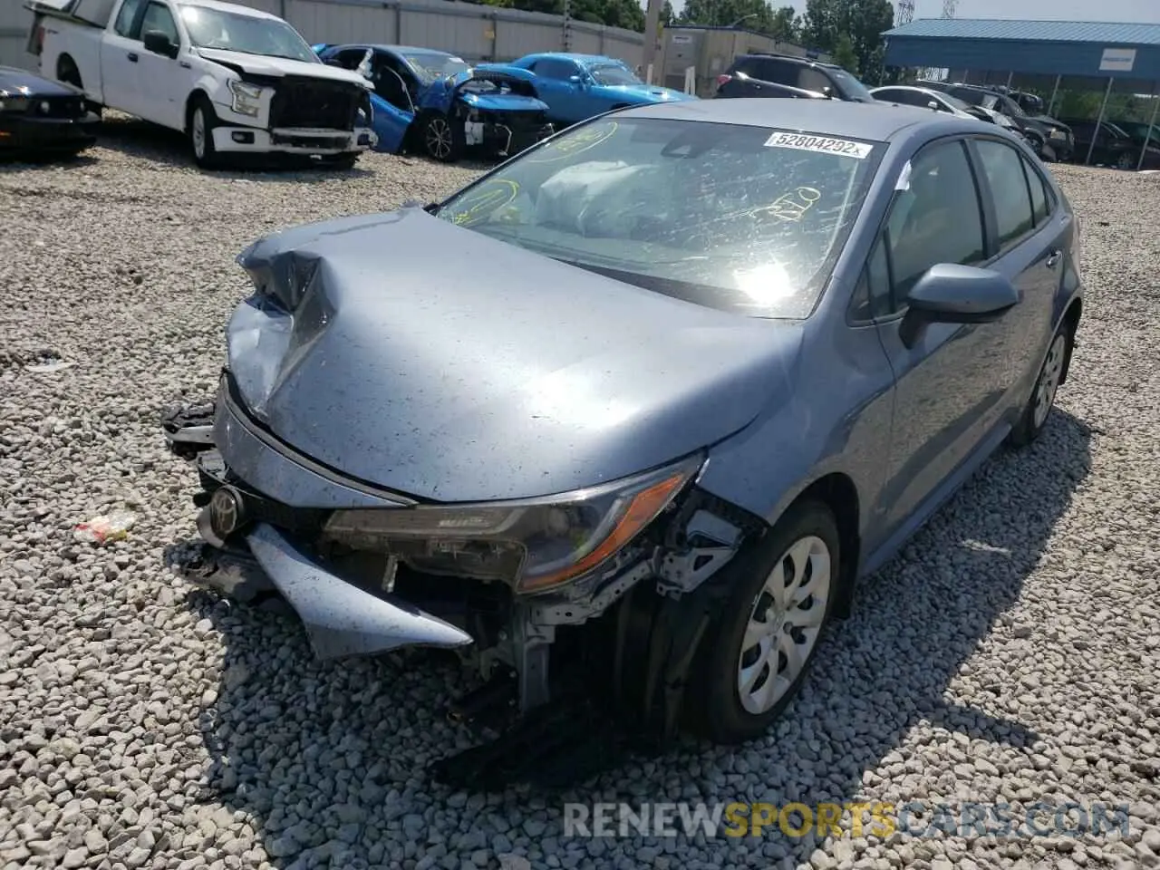 2 fotografías del automóvil dañado JTDEPRAE9LJ110530 TOYOTA COROLLA 2020