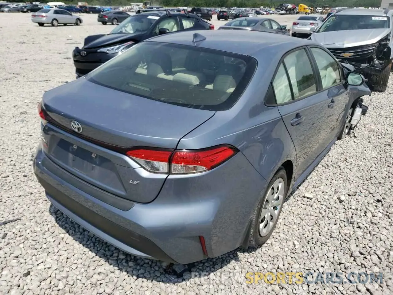 4 fotografías del automóvil dañado JTDEPRAE9LJ110530 TOYOTA COROLLA 2020