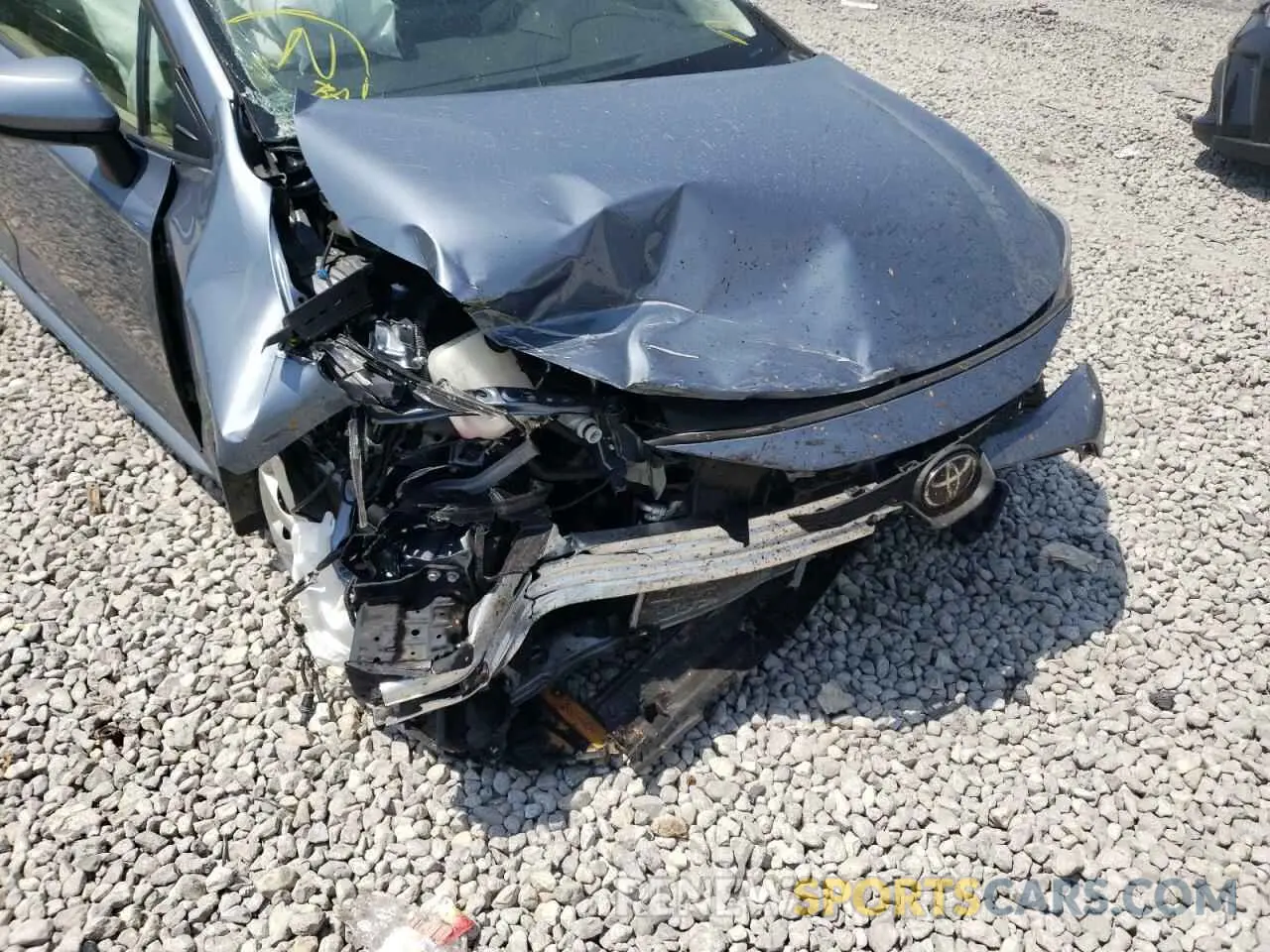 9 fotografías del automóvil dañado JTDEPRAE9LJ110530 TOYOTA COROLLA 2020