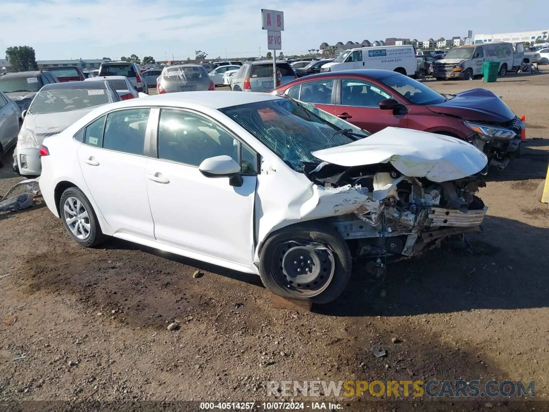1 fotografías del automóvil dañado JTDEPRAE9LJ110804 TOYOTA COROLLA 2020