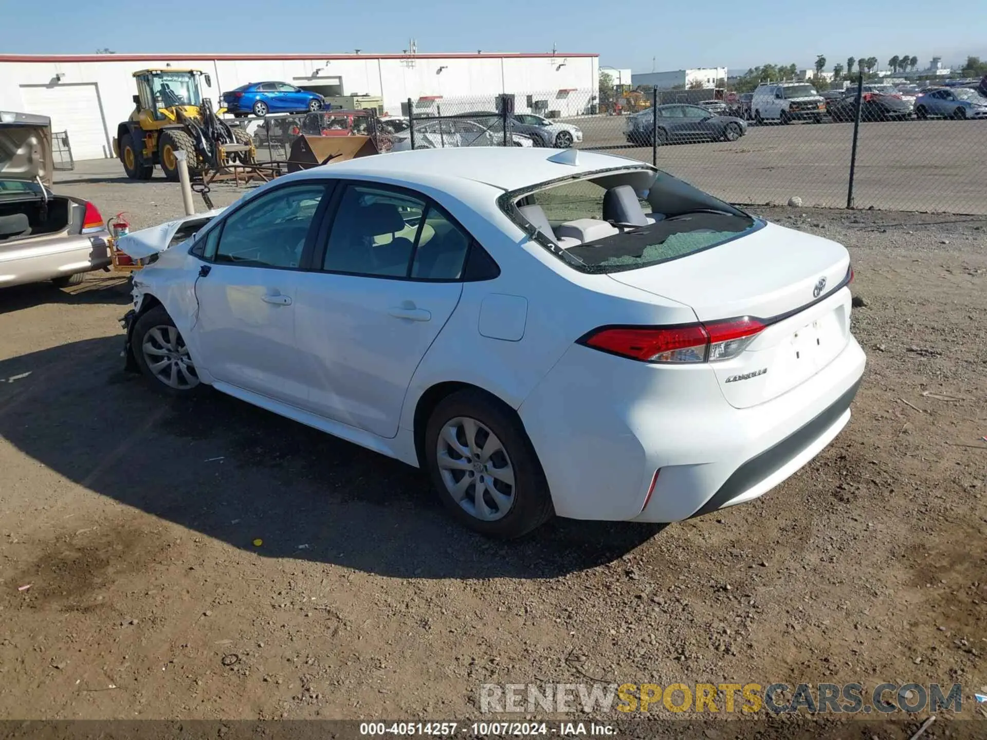 3 fotografías del automóvil dañado JTDEPRAE9LJ110804 TOYOTA COROLLA 2020