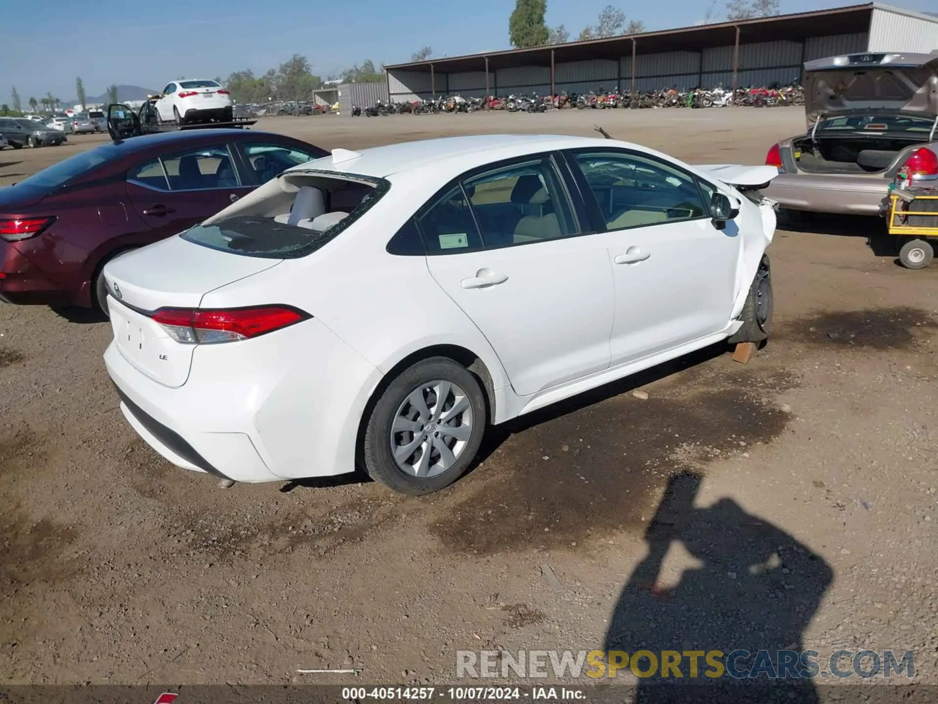 4 fotografías del automóvil dañado JTDEPRAE9LJ110804 TOYOTA COROLLA 2020