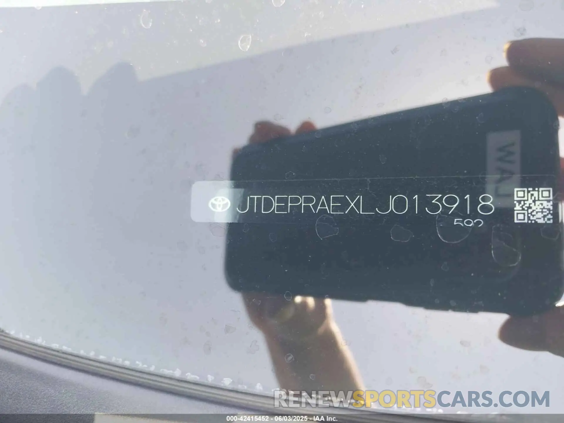 9 fotografías del automóvil dañado JTDEPRAEXLJ013918 TOYOTA COROLLA 2020