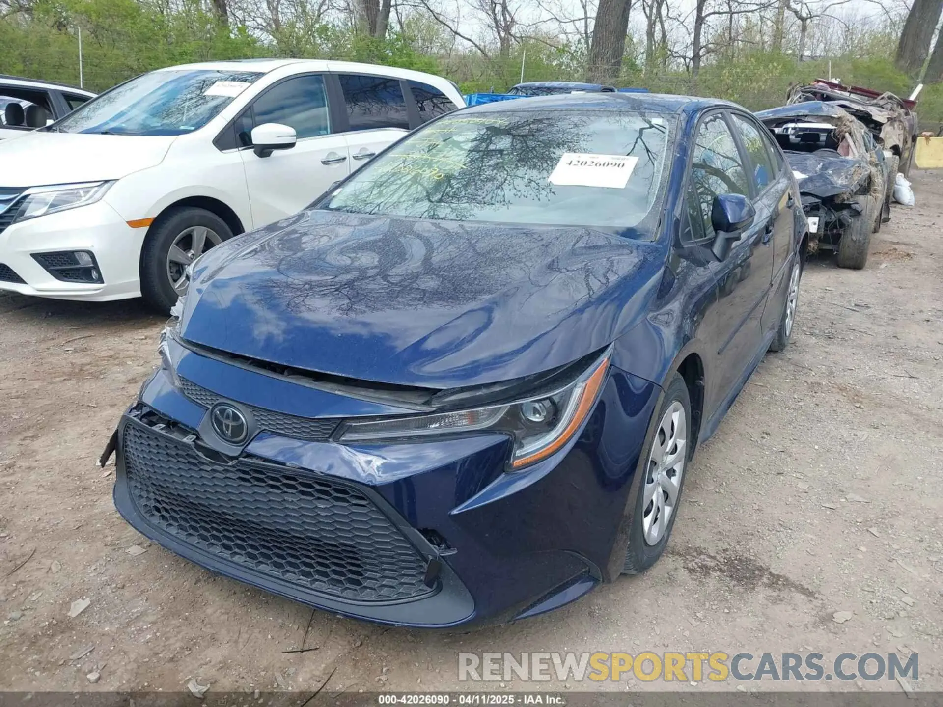 2 fotografías del automóvil dañado JTDEPRAEXLJ021582 TOYOTA COROLLA 2020