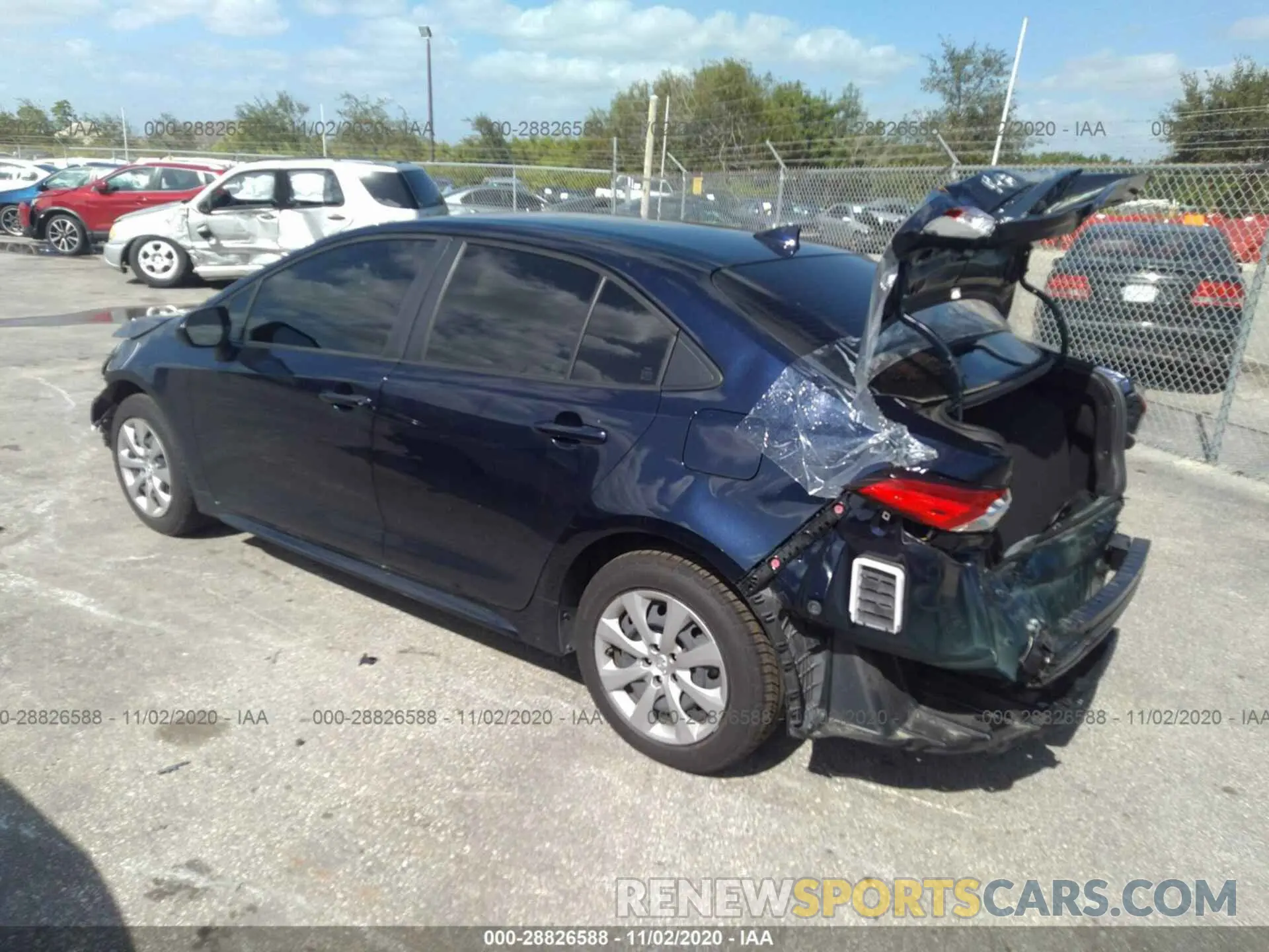 3 fotografías del automóvil dañado JTDEPRAEXLJ028824 TOYOTA COROLLA 2020
