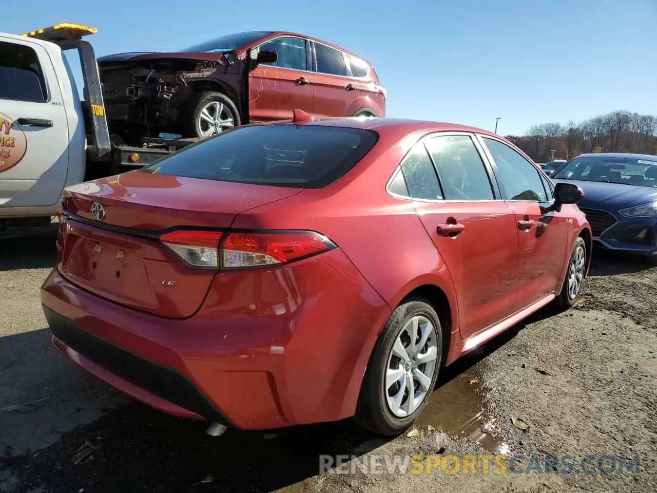 4 fotografías del automóvil dañado JTDEPRAEXLJ033957 TOYOTA COROLLA 2020