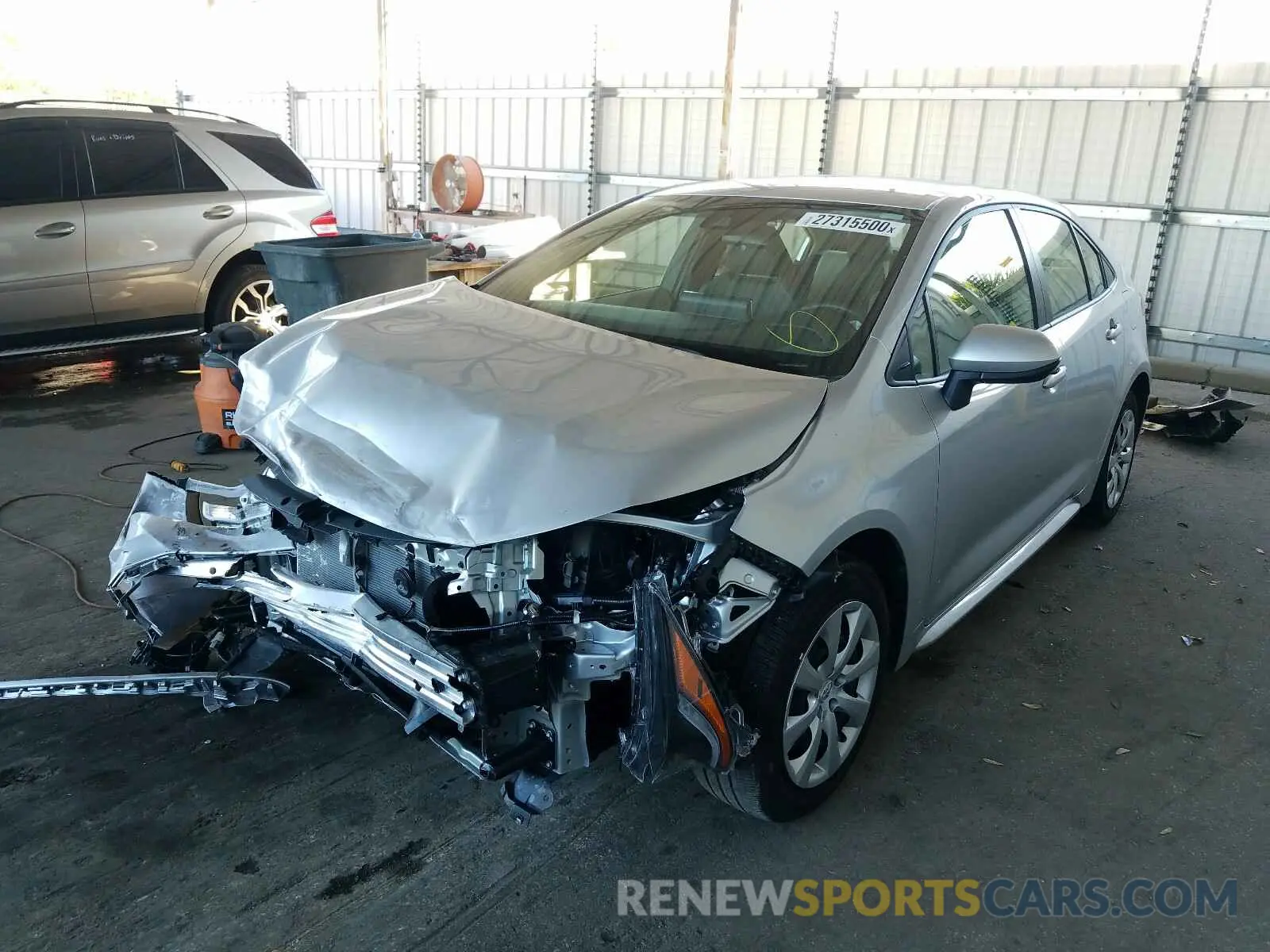 2 fotografías del automóvil dañado JTDEPRAEXLJ048166 TOYOTA COROLLA 2020