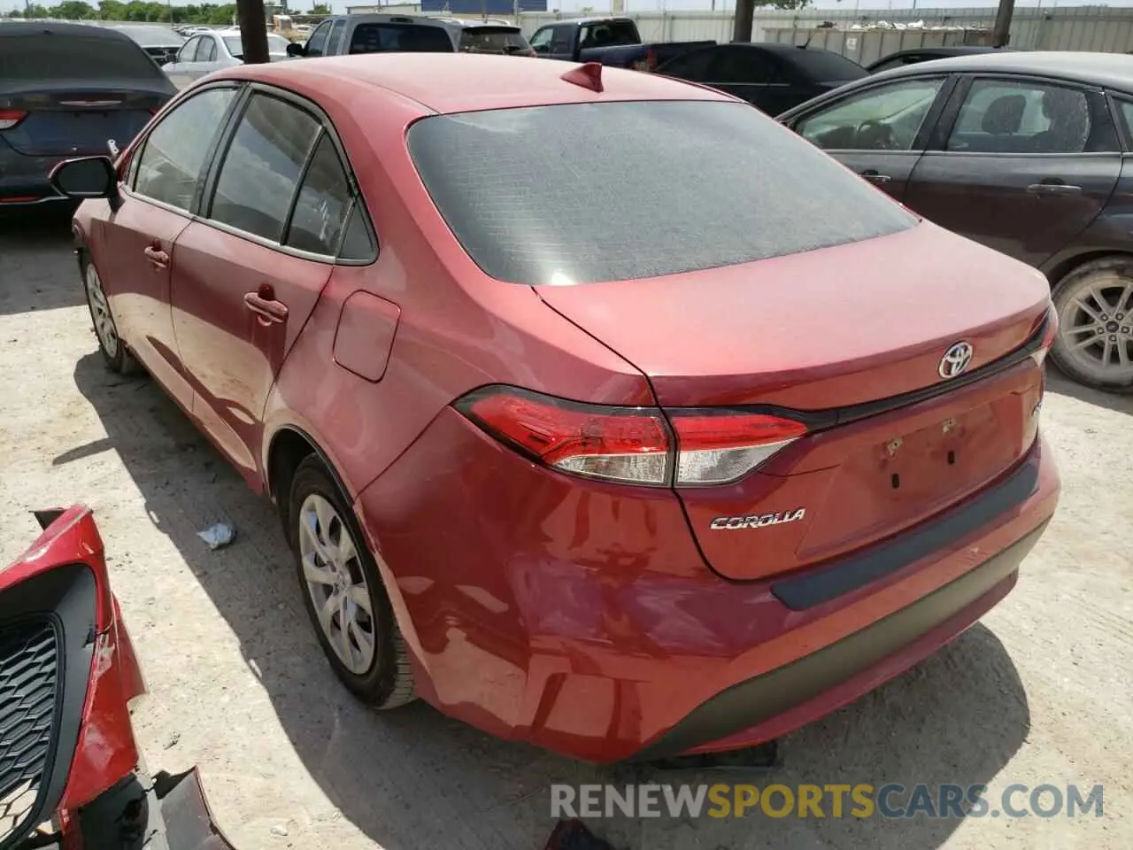 3 fotografías del automóvil dañado JTDEPRAEXLJ049334 TOYOTA COROLLA 2020