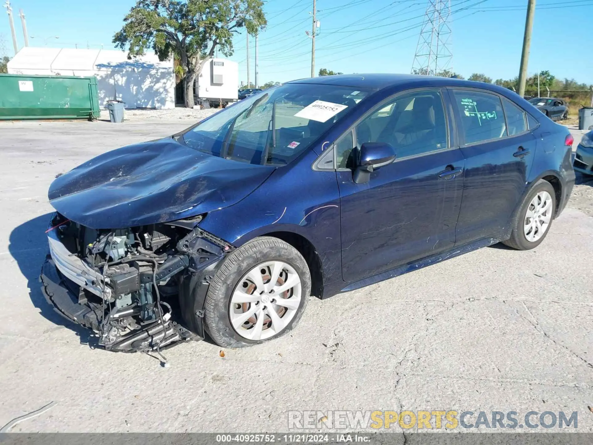 2 fotografías del automóvil dañado JTDEPRAEXLJ066876 TOYOTA COROLLA 2020