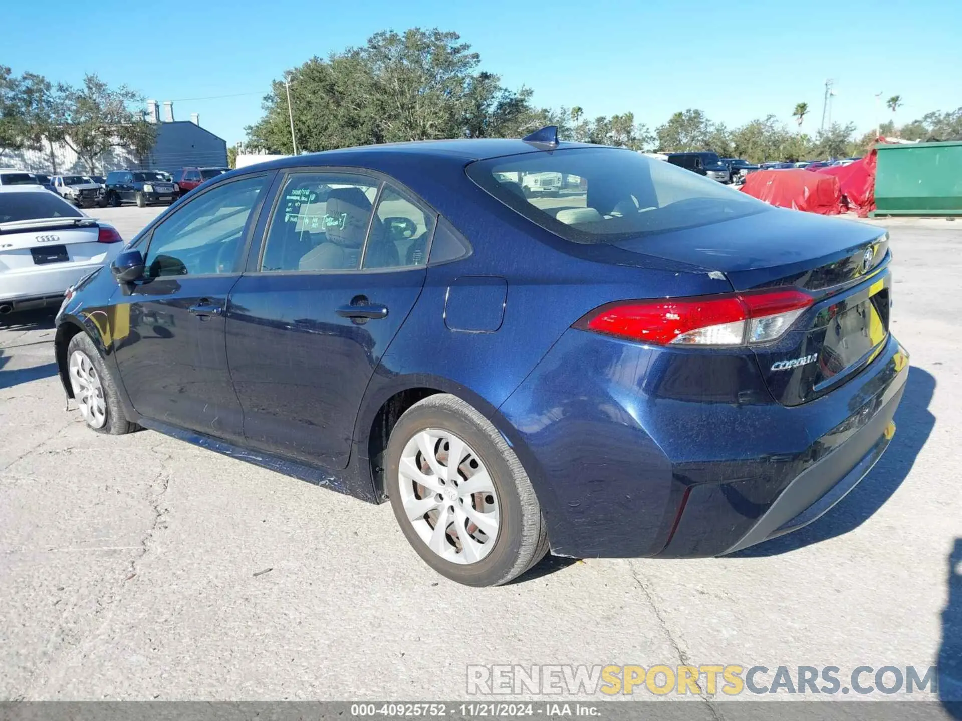 3 fotografías del automóvil dañado JTDEPRAEXLJ066876 TOYOTA COROLLA 2020