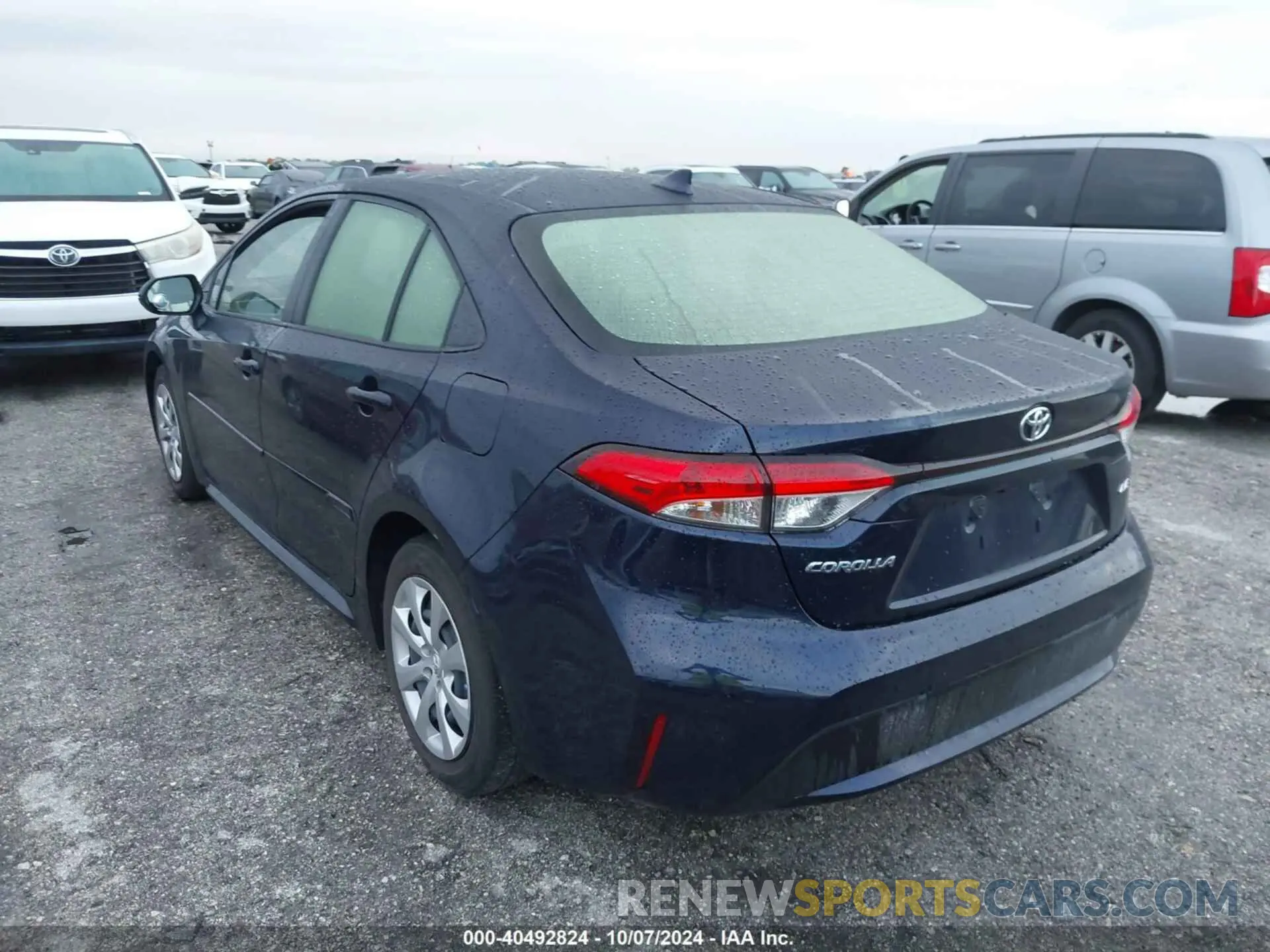 3 fotografías del automóvil dañado JTDEPRAEXLJ075366 TOYOTA COROLLA 2020
