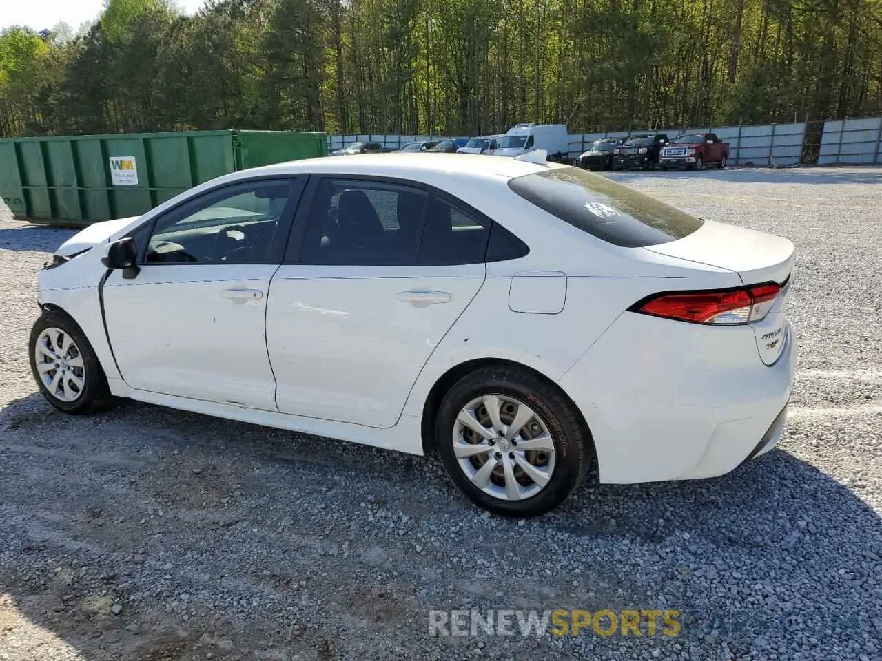 2 fotografías del automóvil dañado JTDEPRAEXLJ078476 TOYOTA COROLLA 2020