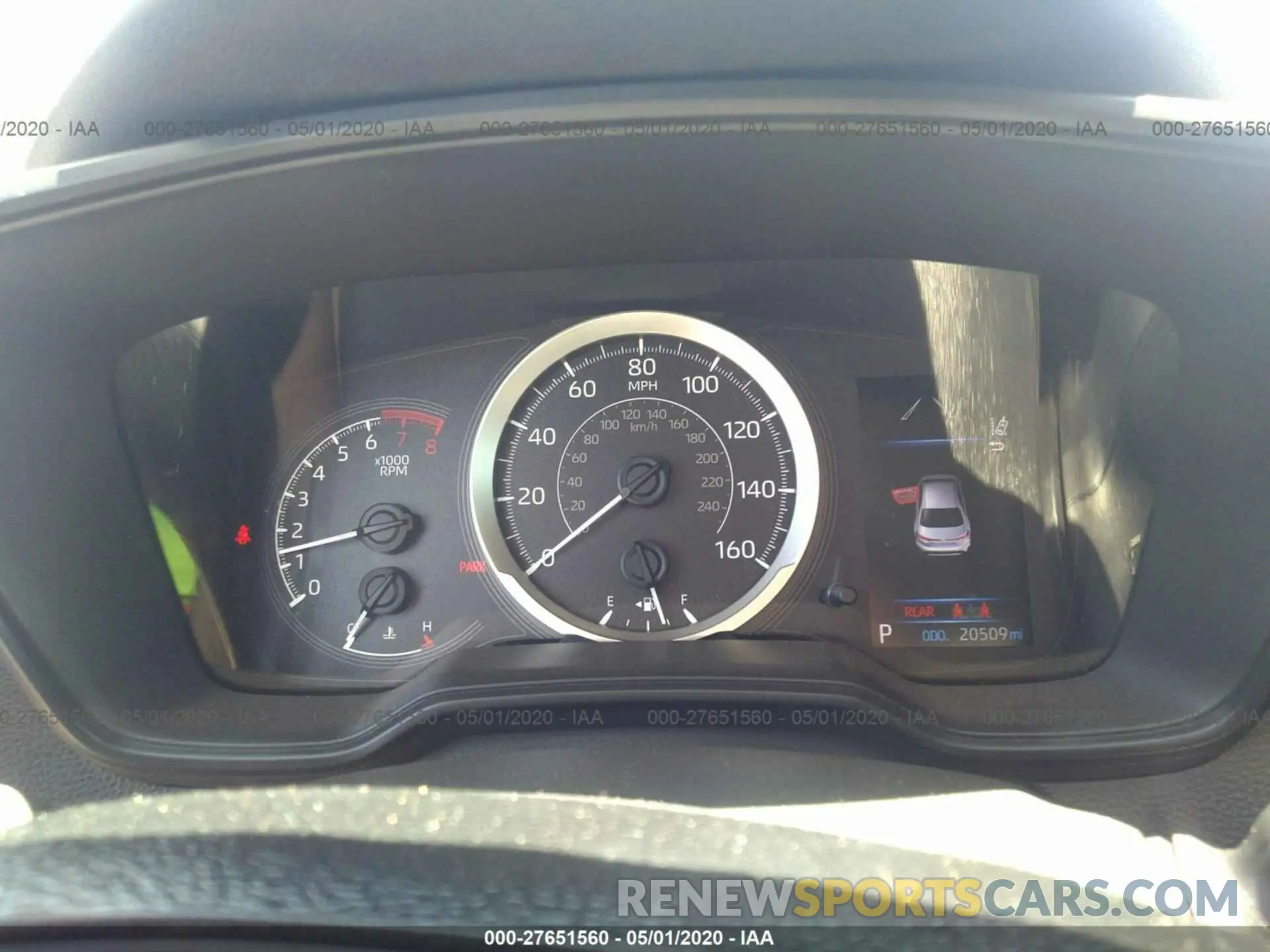 12 fotografías del automóvil dañado JTDEPRAEXLJ083399 TOYOTA COROLLA 2020