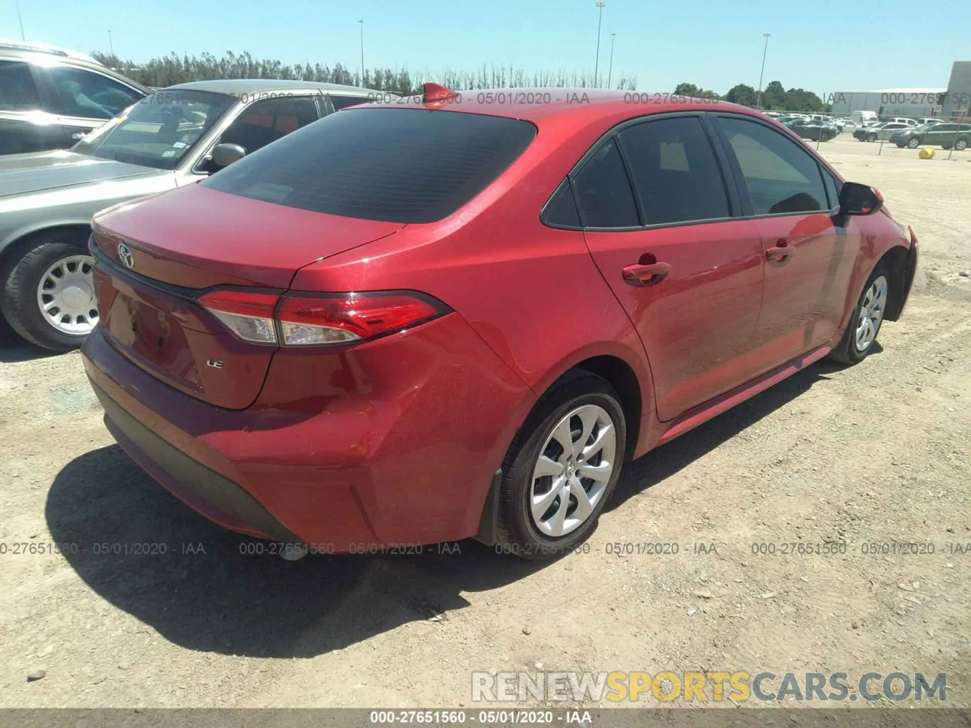 4 fotografías del automóvil dañado JTDEPRAEXLJ083399 TOYOTA COROLLA 2020