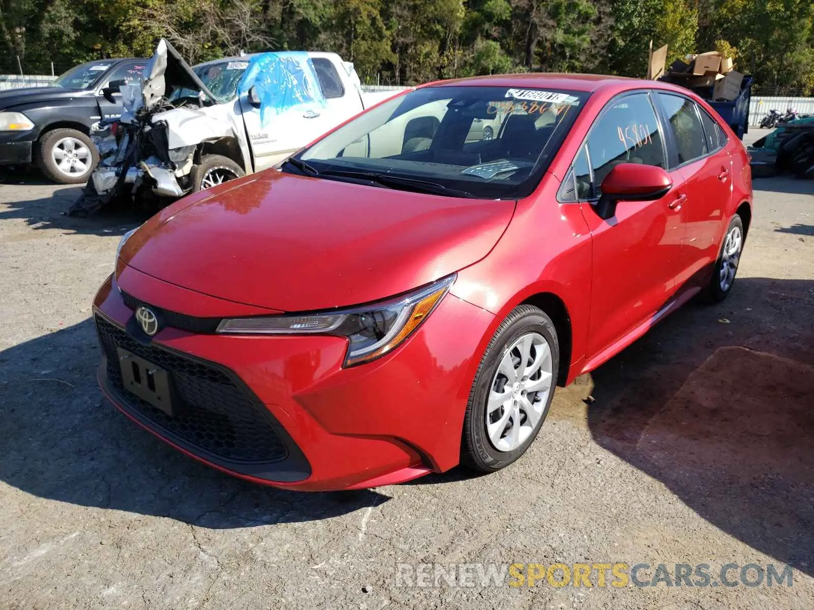 2 fotografías del automóvil dañado JTDEPRAEXLJ083869 TOYOTA COROLLA 2020