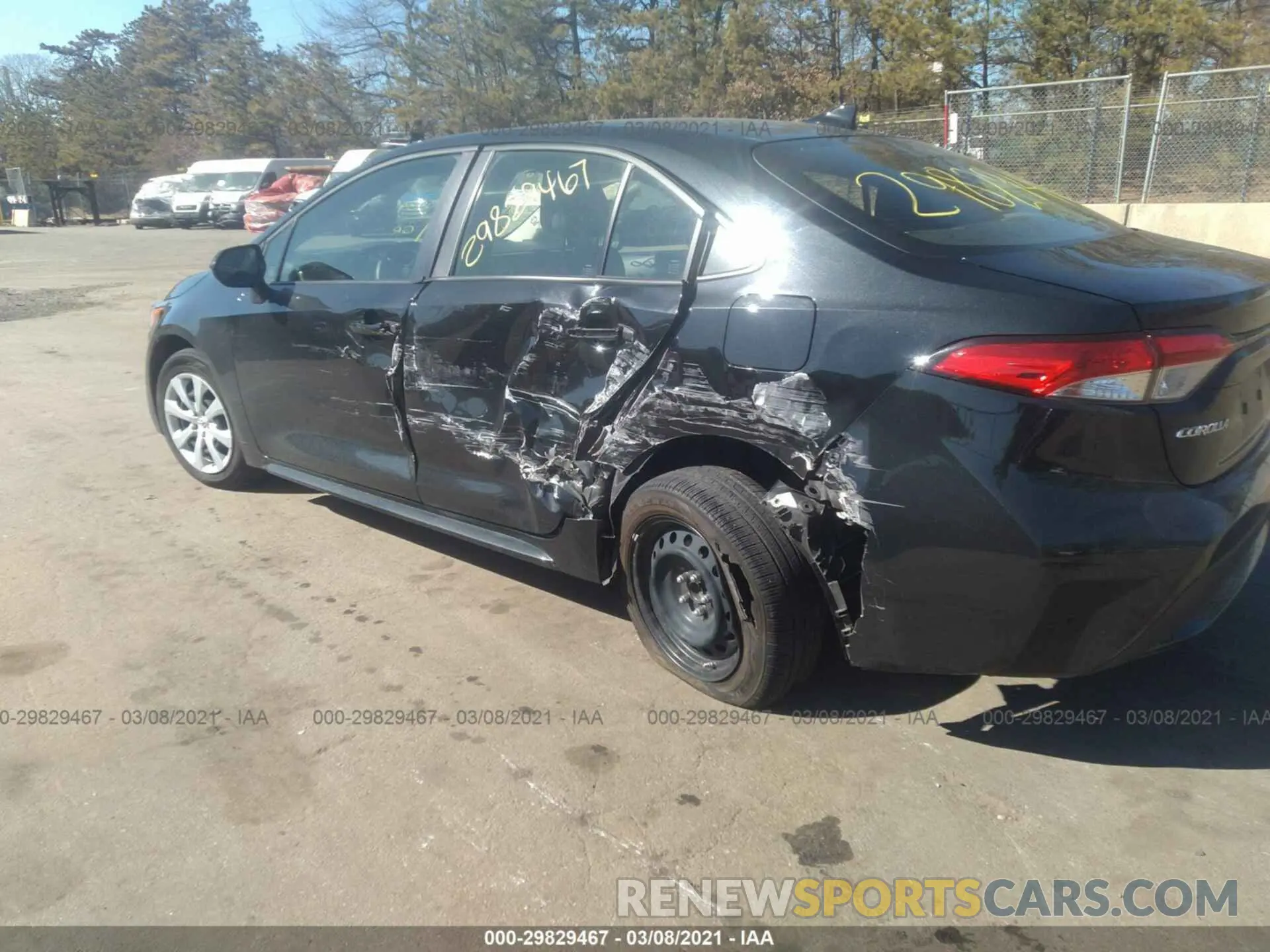 6 fotografías del automóvil dañado JTDEPRAEXLJ087100 TOYOTA COROLLA 2020