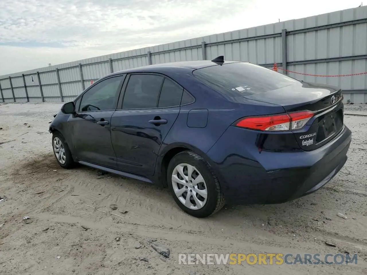 2 fotografías del automóvil dañado JTDEPRAEXLJ089767 TOYOTA COROLLA 2020