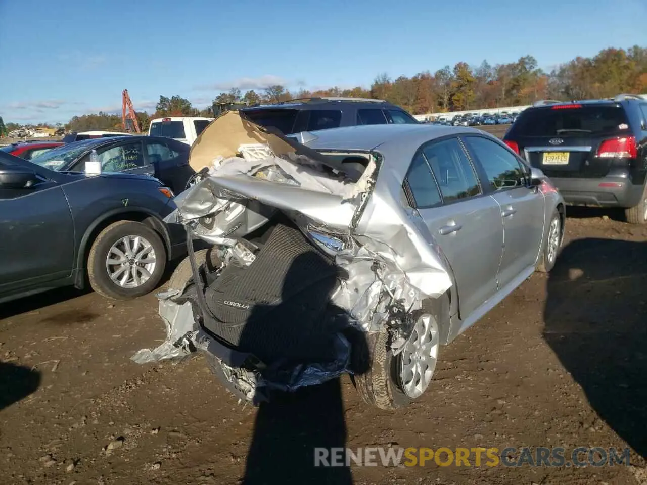 4 fotografías del automóvil dañado JTDEPRAEXLJ091812 TOYOTA COROLLA 2020