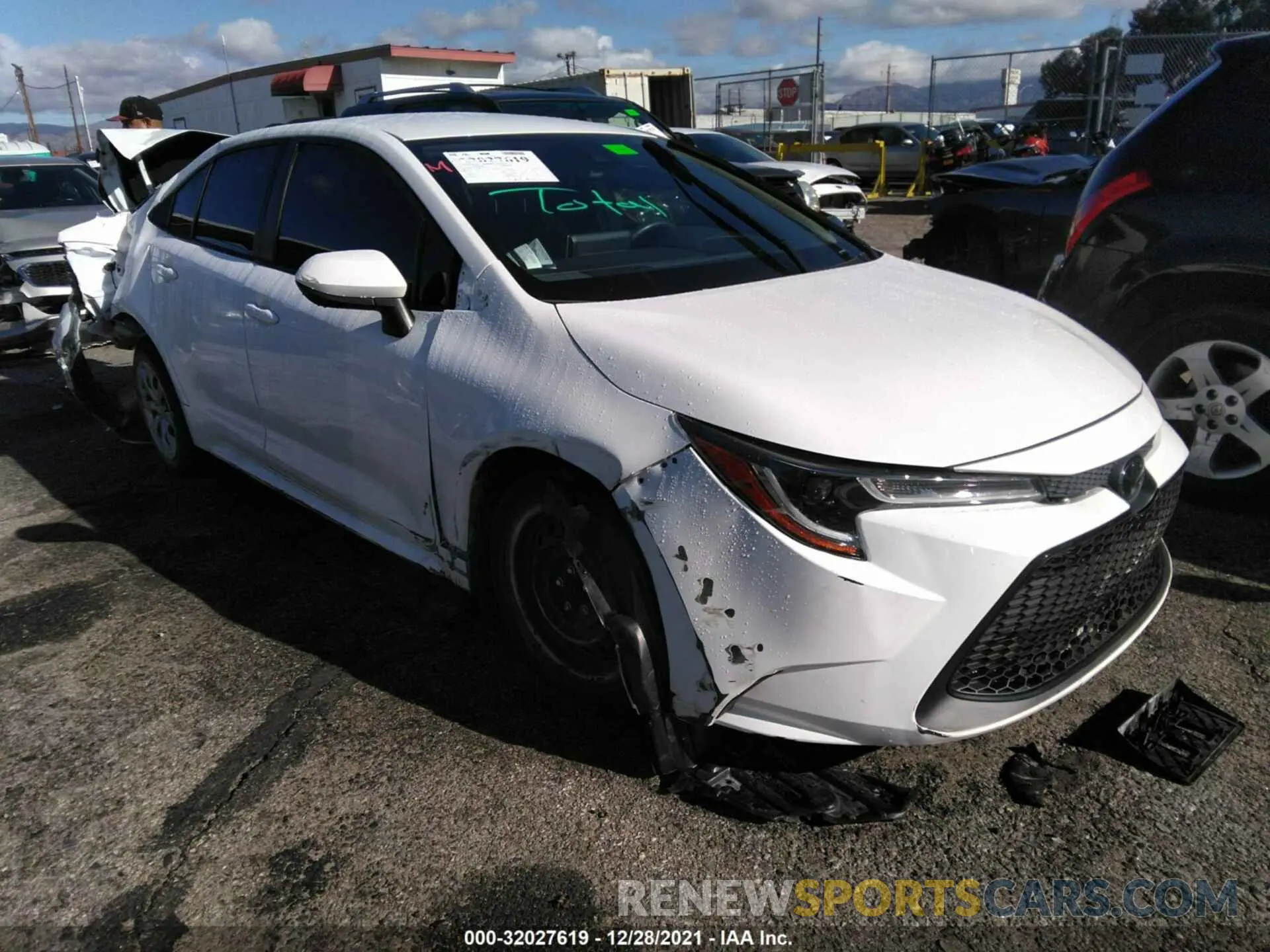 1 fotografías del automóvil dañado JTDEPRAEXLJ093107 TOYOTA COROLLA 2020